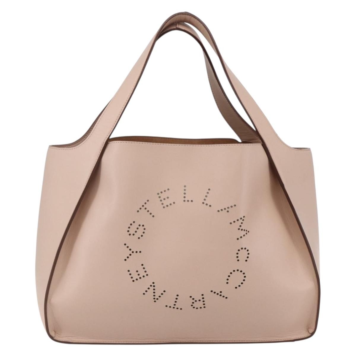 Stella Mccartney Alter Tote Perforated Faux Leather Beige Synthetic Tote Bag Bag (Pre-Owned)