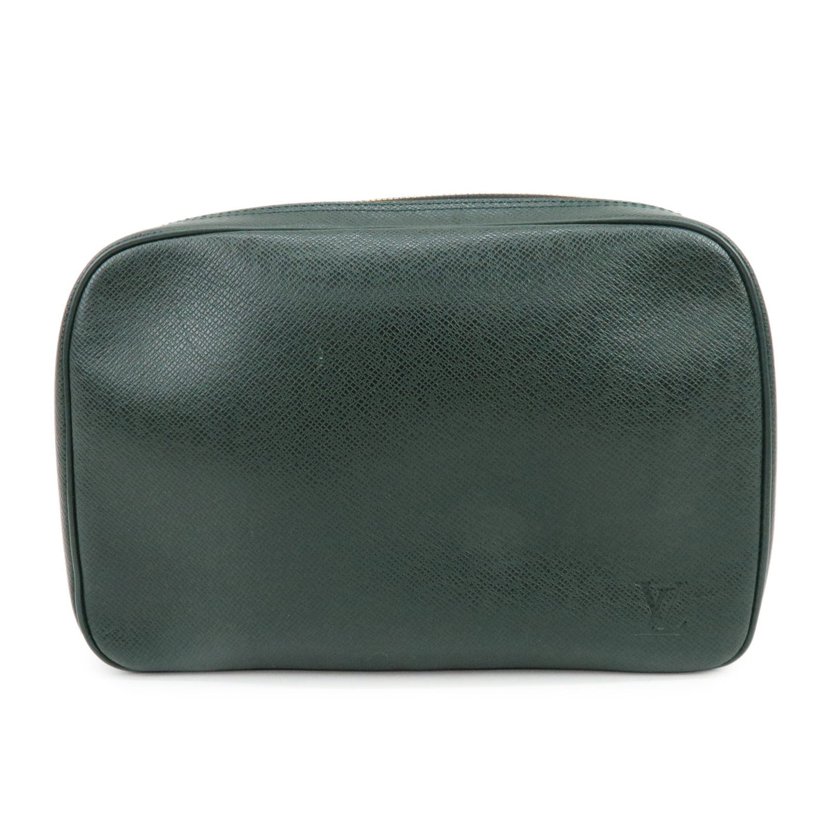 Louis Vuitton Toiletry Pouch Taiga Leather Green Leather Clutche & Pouche Bag (Pre-Owned)