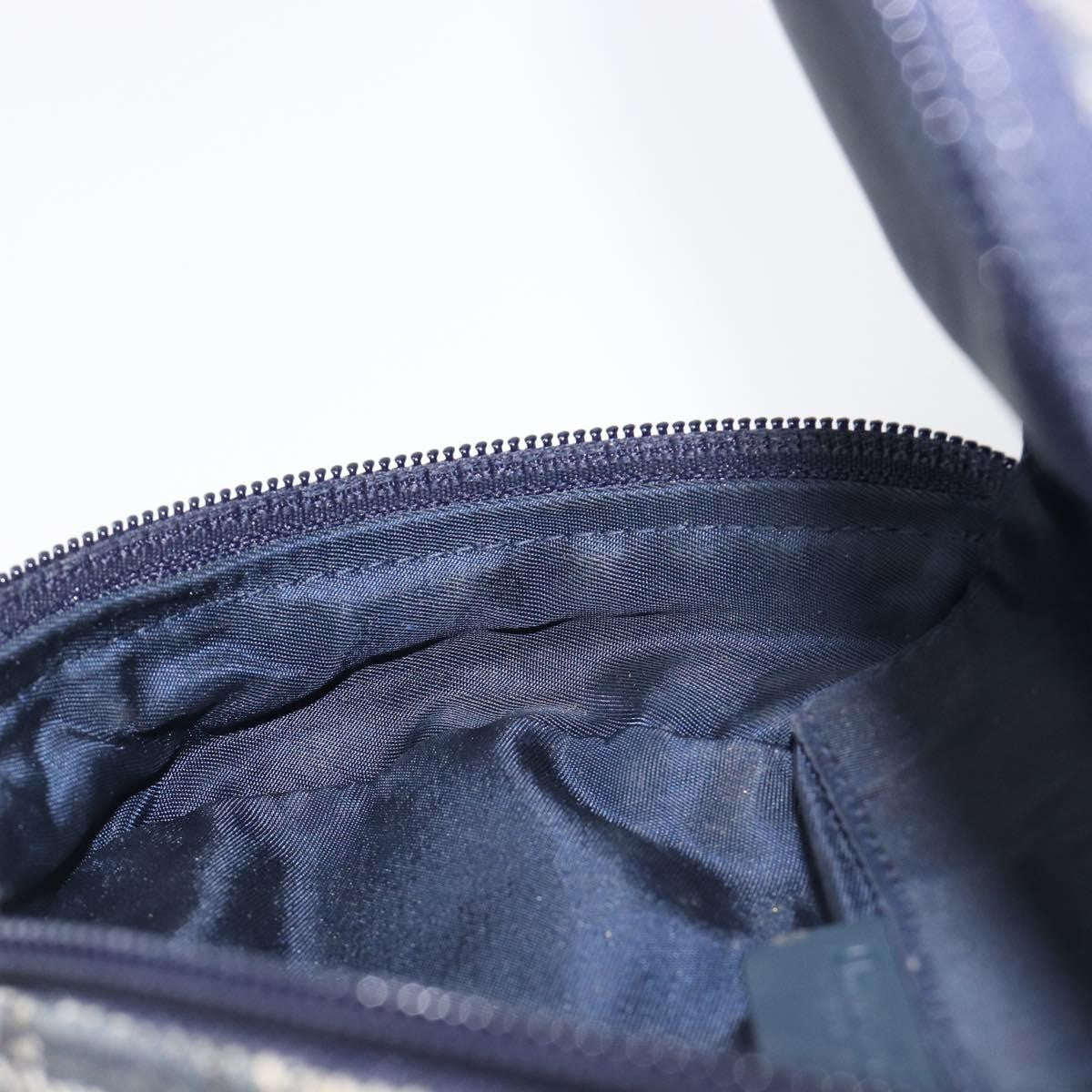 Christian Dior Saddle Zip Diorissimo Canvas Navy Canvas Clutche & Pouche Bag (Pre-Owned)