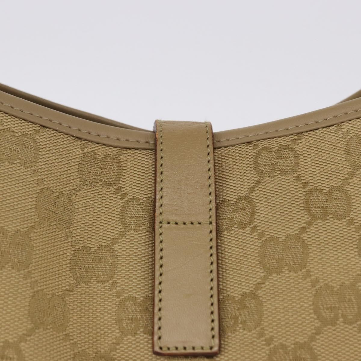 Gucci Jackie Canvas Beige Canvas Handbag (Pre-Owned)