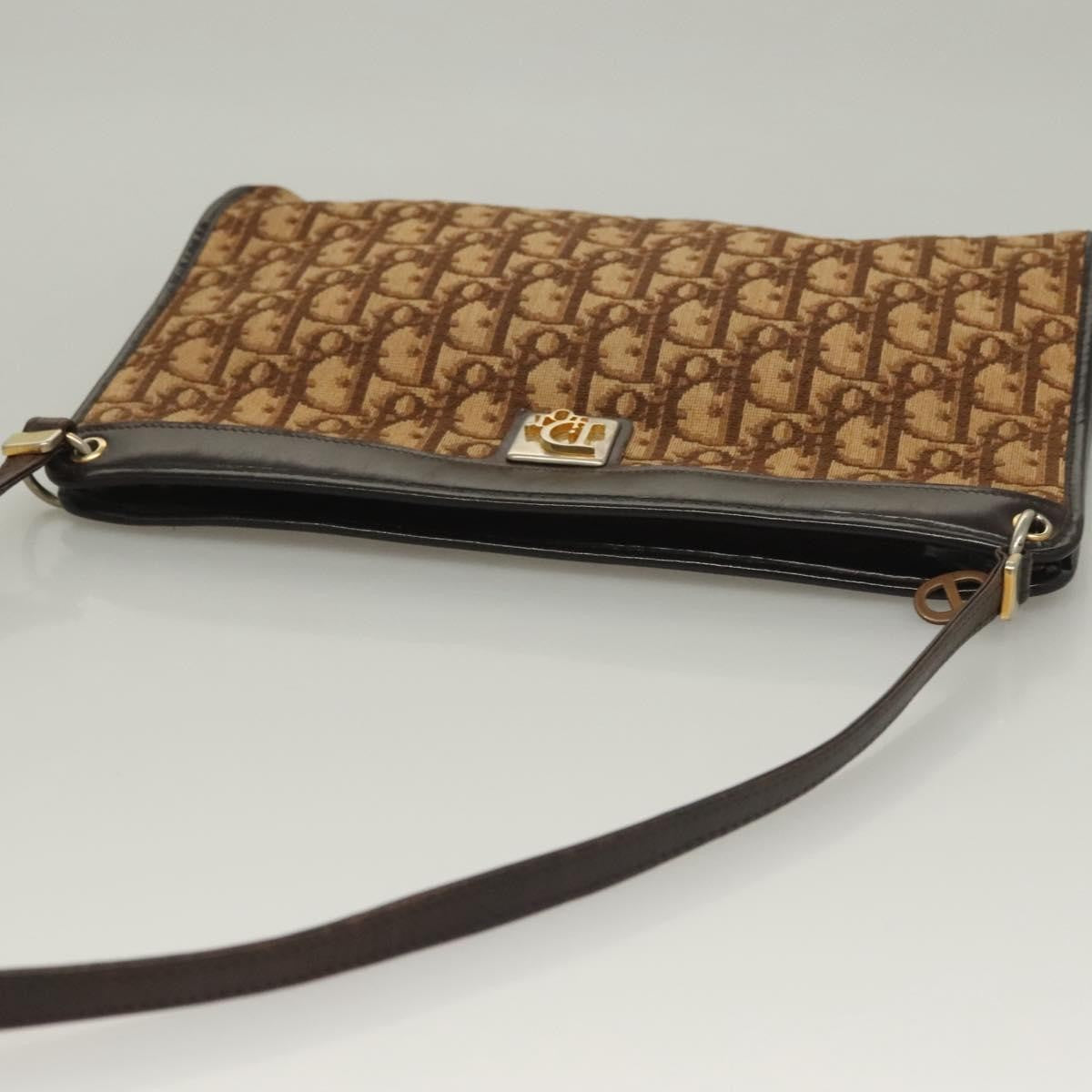 Christian Dior Vintage Trotter Canvas Brown Canvas Bag (Pre-Owned)