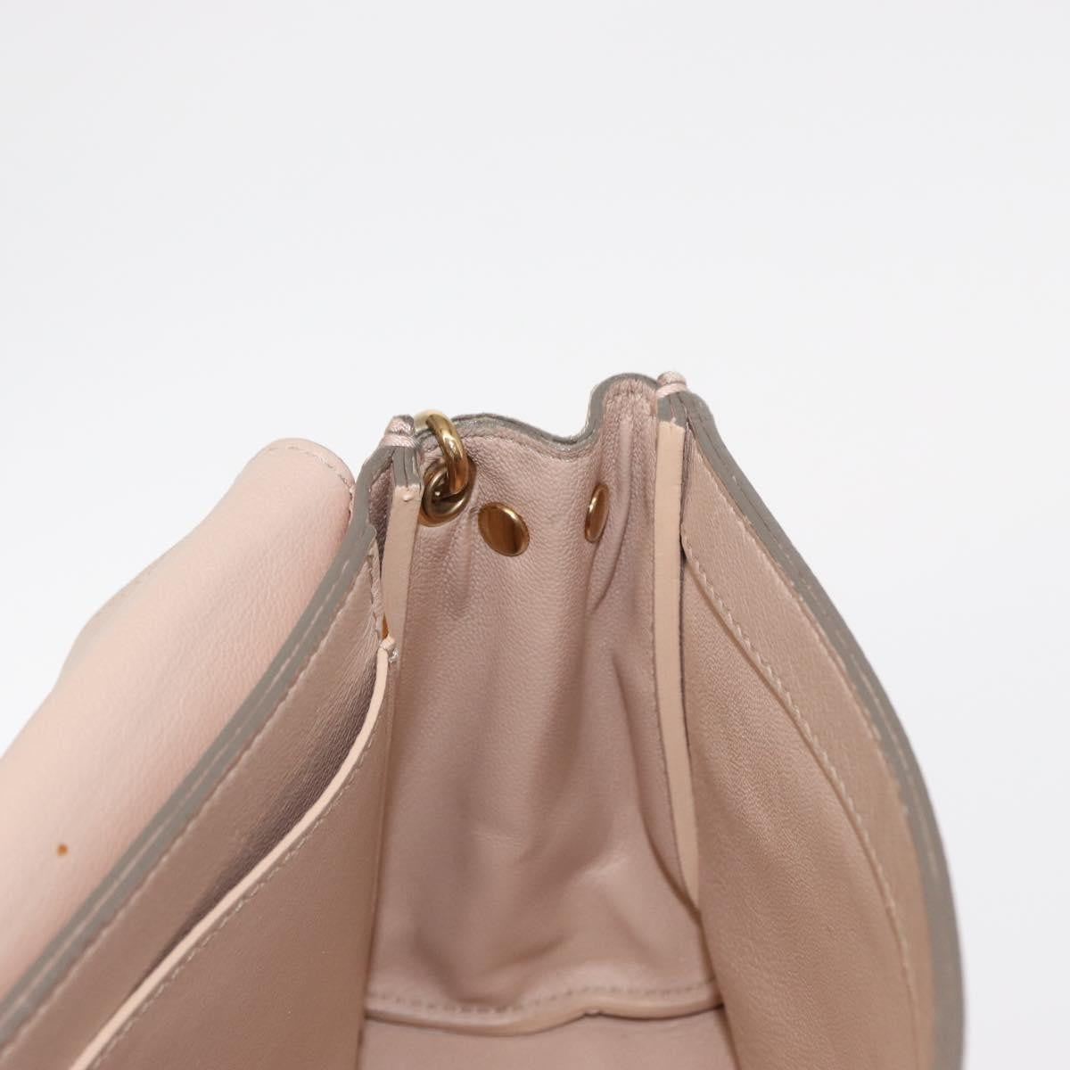 Chloe Elle Chain Clutch Leather Pink Leather Shoulder Bag Bag (Pre-Owned)