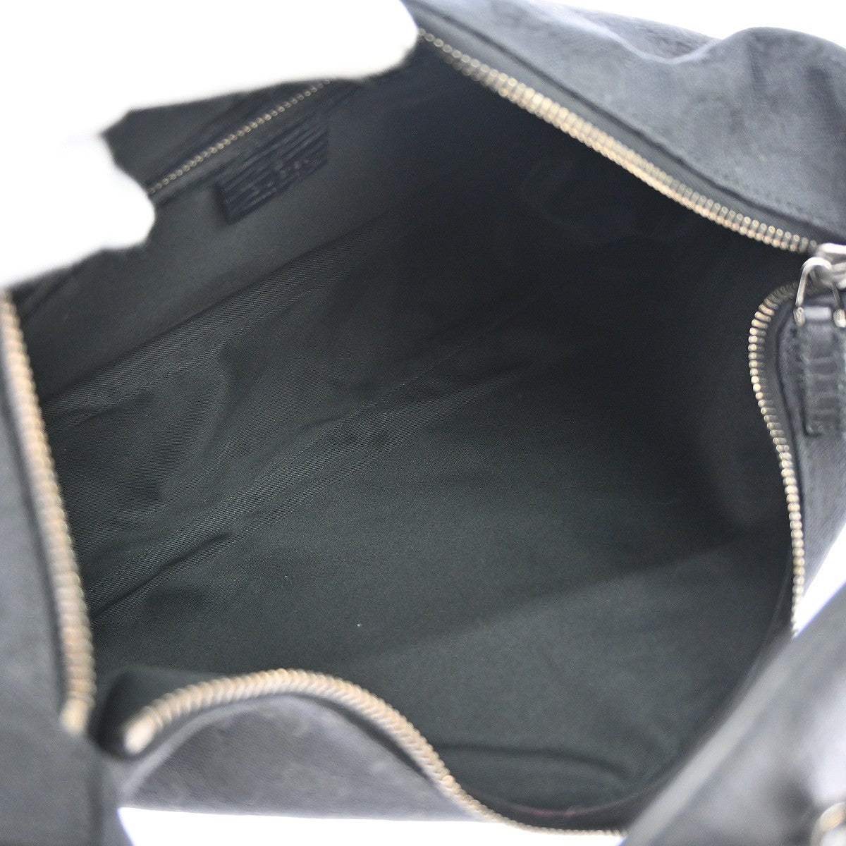 Gucci Horsebit Hobo Gg Canvas Black Canvas Handbag (Pre-Owned)