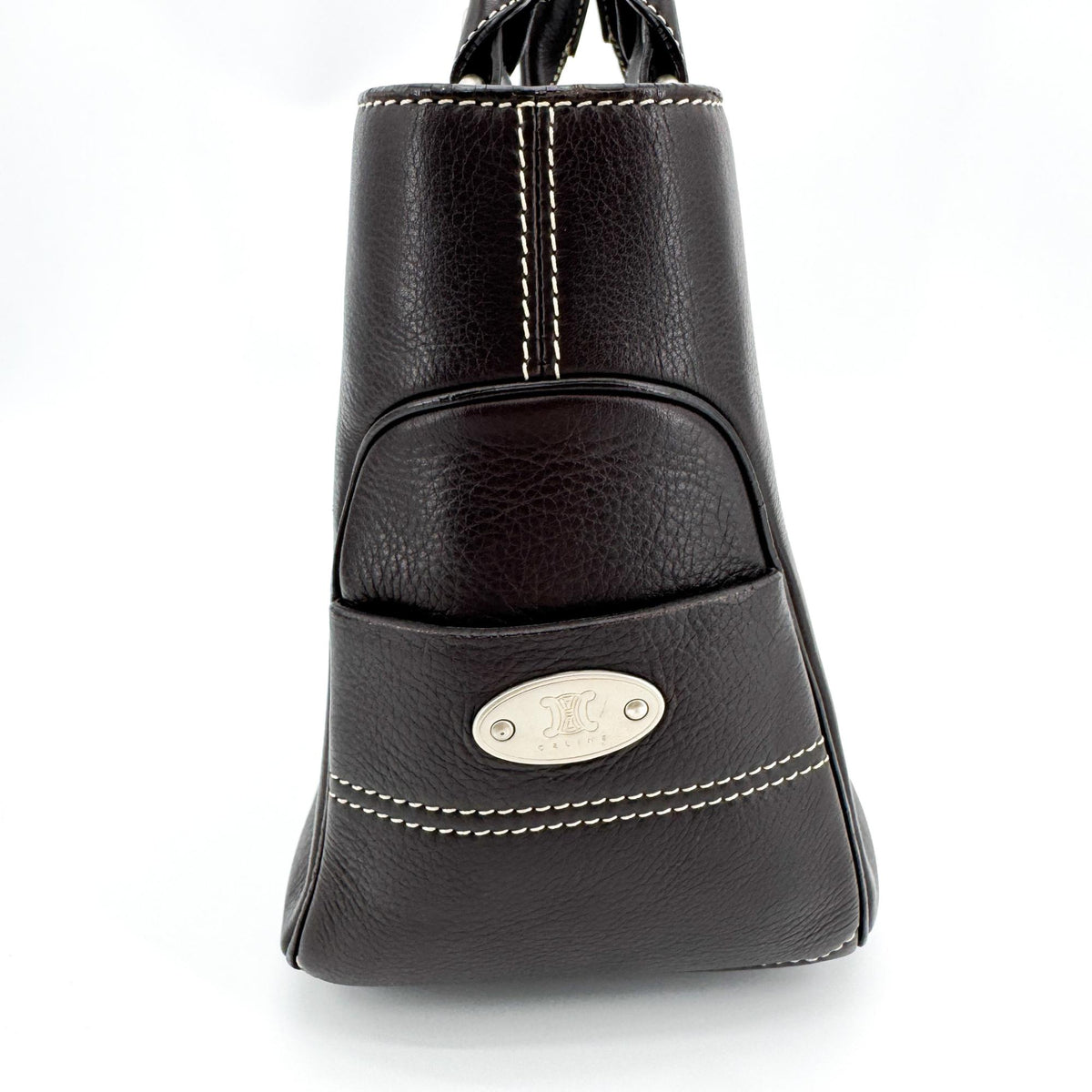 Celine Boogie Calfskin Black Leather Handbag (Pre-Owned)