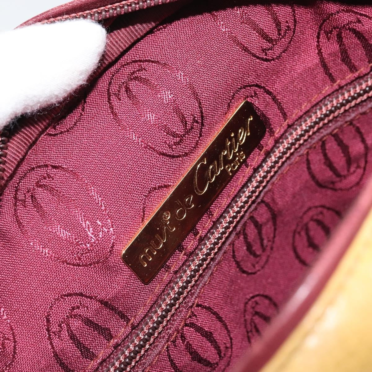 Cartier Tasseled Must De Cartier Leather Yellow Leather Shoulder Bag Bag (Pre-Owned)
