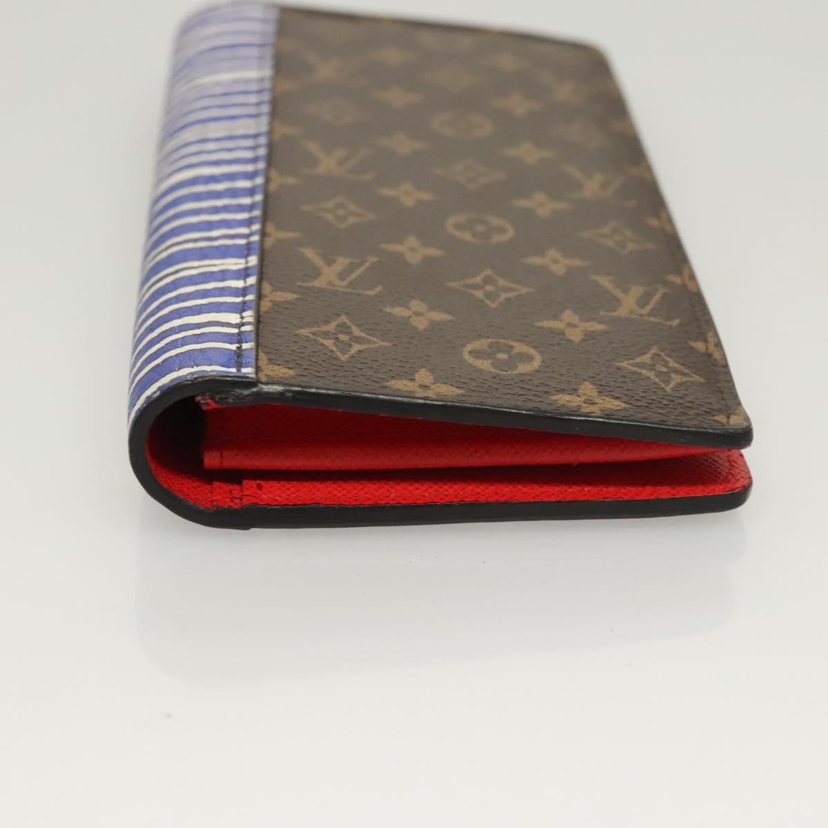 Louis Vuitton Porte Feuille Brother Patchwork Blue Canvas Wallets Accessory (Pre-Owned)