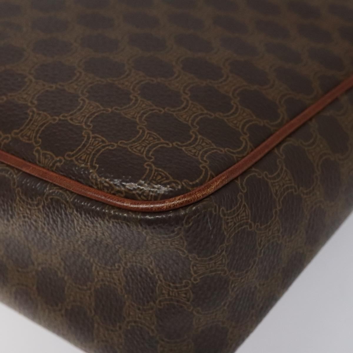 Celine Macadam Shoulder Canvas Brown Canvas Shoulder Bag Bag (Pre-Owned)