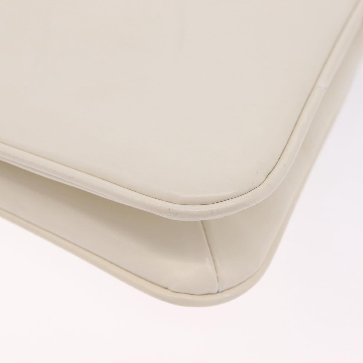 Gucci Shoulder Leather White Leather Shoulder Bag Bag (Pre-Owned)