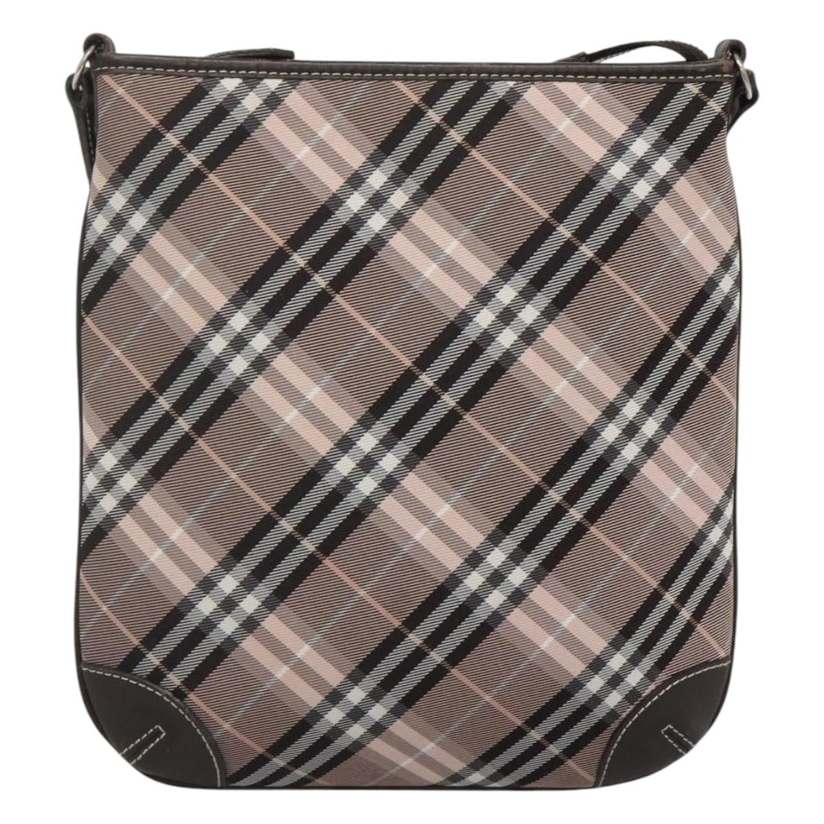 Burberry Nova Check Blue Label Canvas Pink Canvas Shoulder Bag Bag (Pre-Owned)
