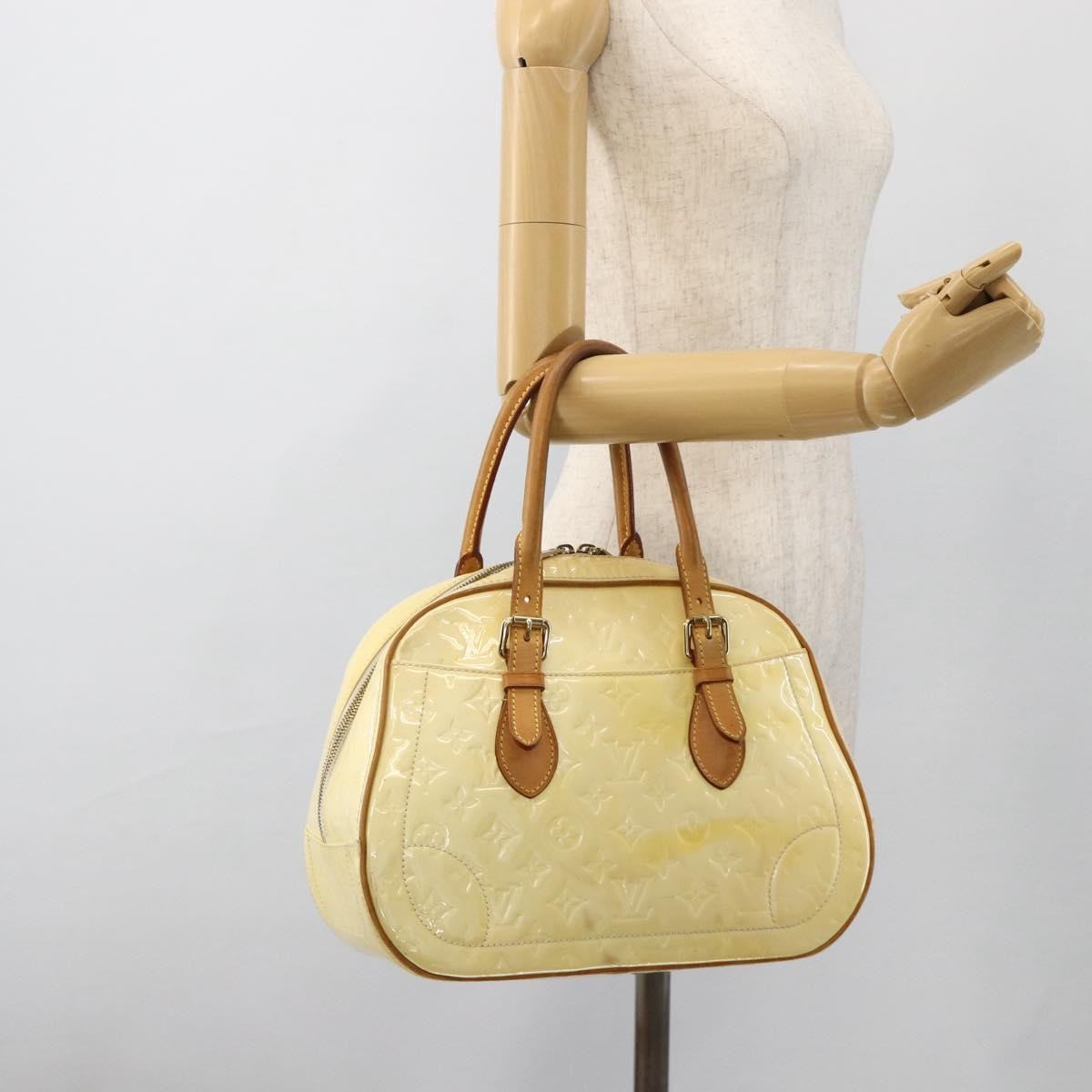 Louis Vuitton Summit Drive Monogram Vernis Yellow Patent_Leather Handbag (Pre-Owned)