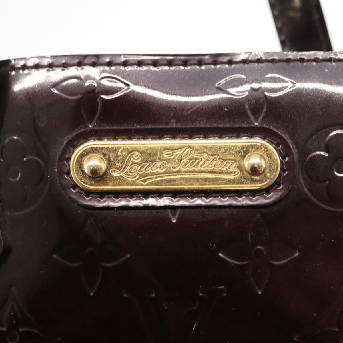 Louis Vuitton Wilshire Monogram Vernis Burgundy Patent_Leather Handbag (Pre-Owned)