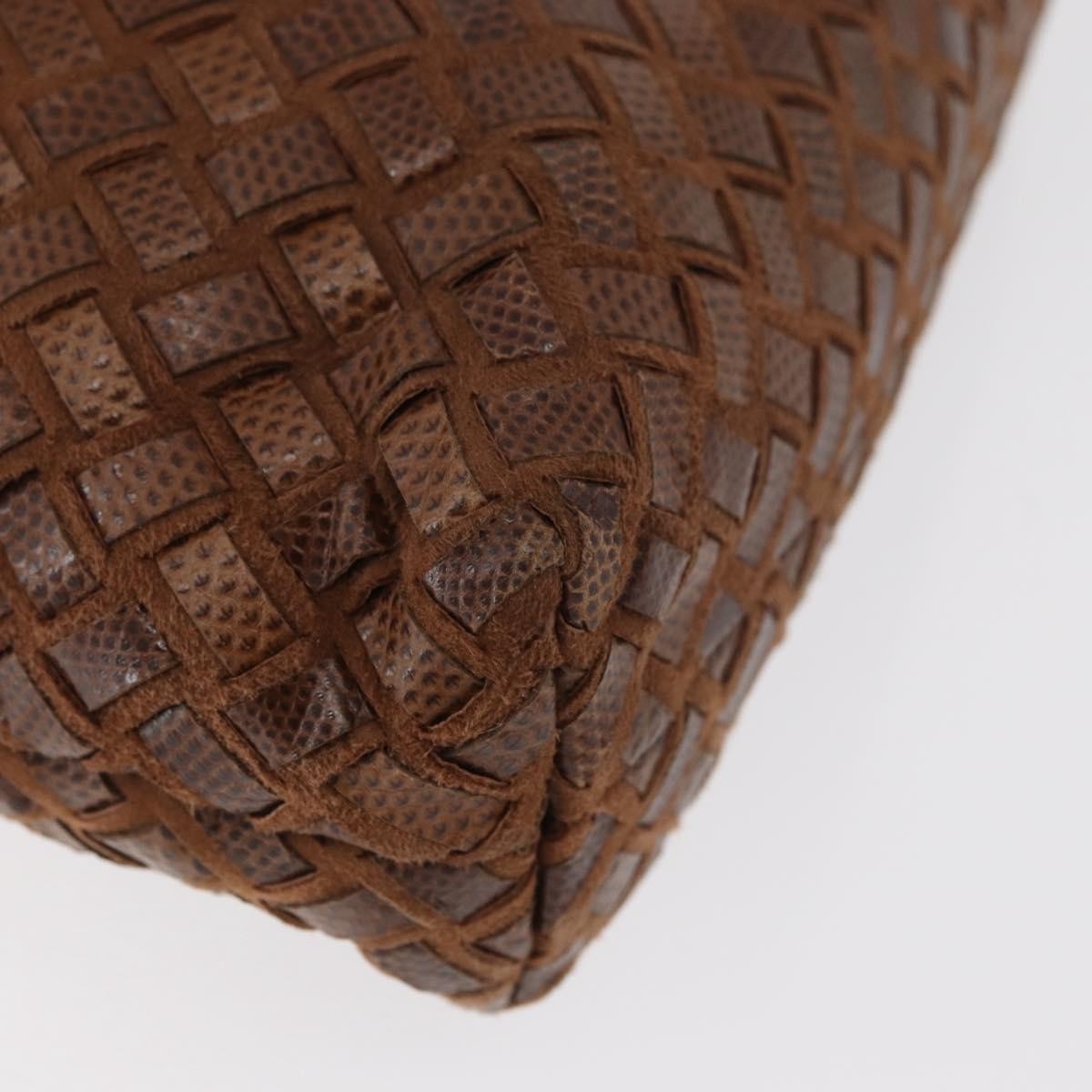 Bally Vintage Leather Brown Leather Handbag (Pre-Owned)