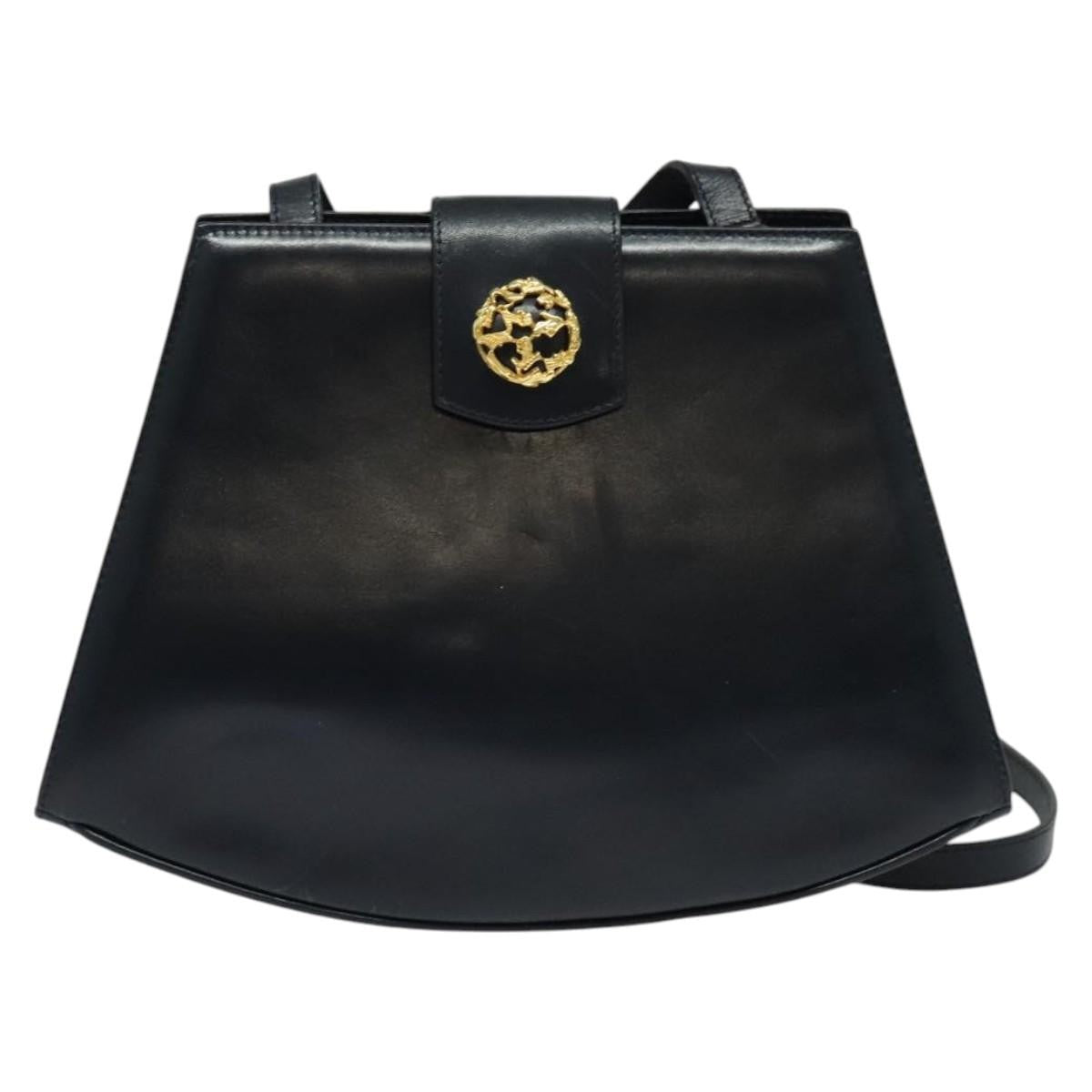 Salvatore Ferragamo Shoulder Leather Navy Leather Shoulder Bag Bag (Pre-Owned)