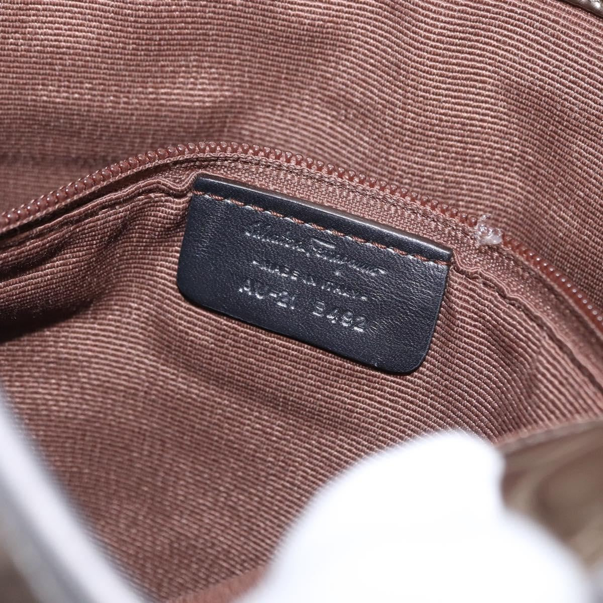 Salvatore Ferragamo Gancini Patent Leather Gold Patent_Leather Shoulder Bag Bag (Pre-Owned)