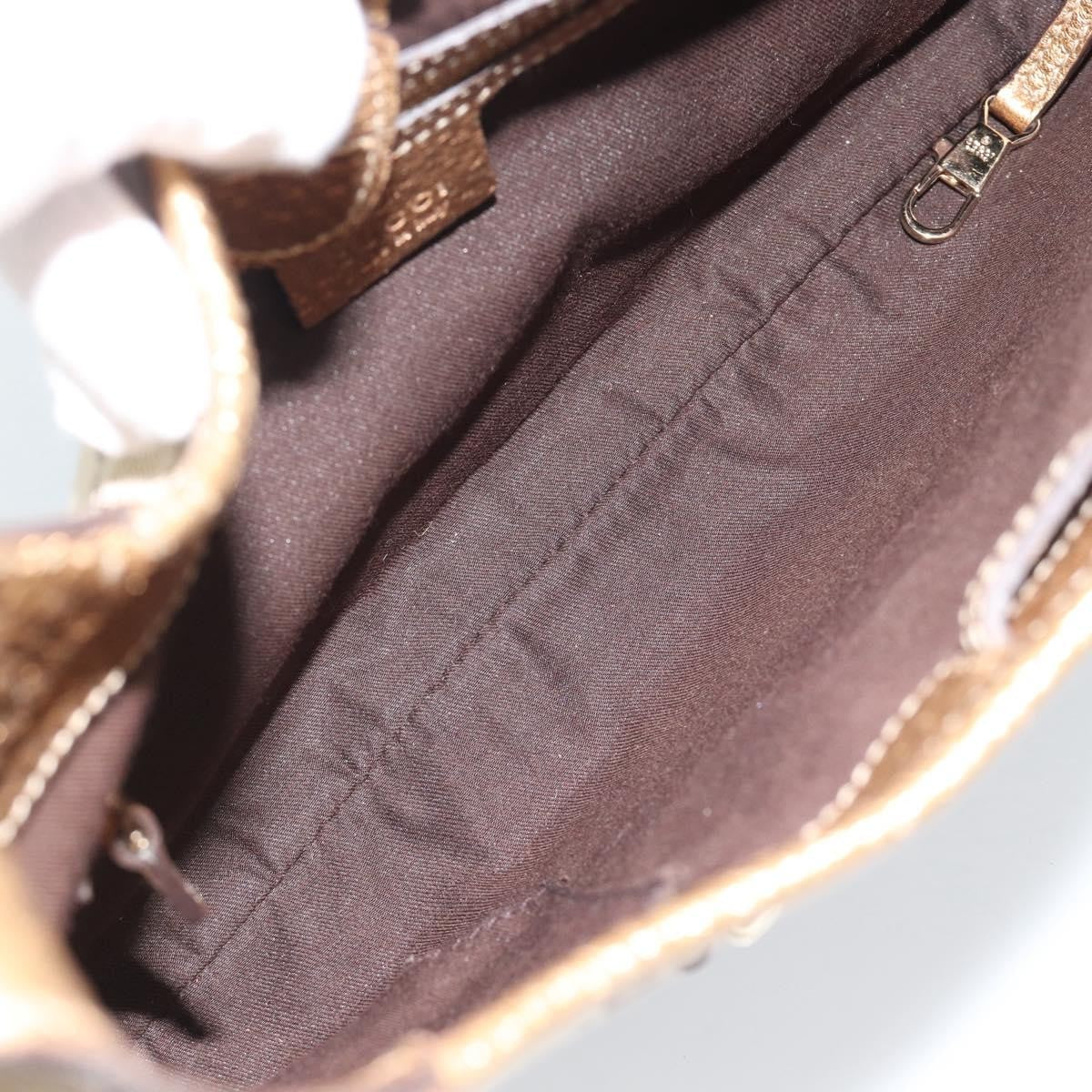Gucci Vintage Jackie O Chain Hobo Gg Canvas Beige Canvas Handbag (Pre-Owned)