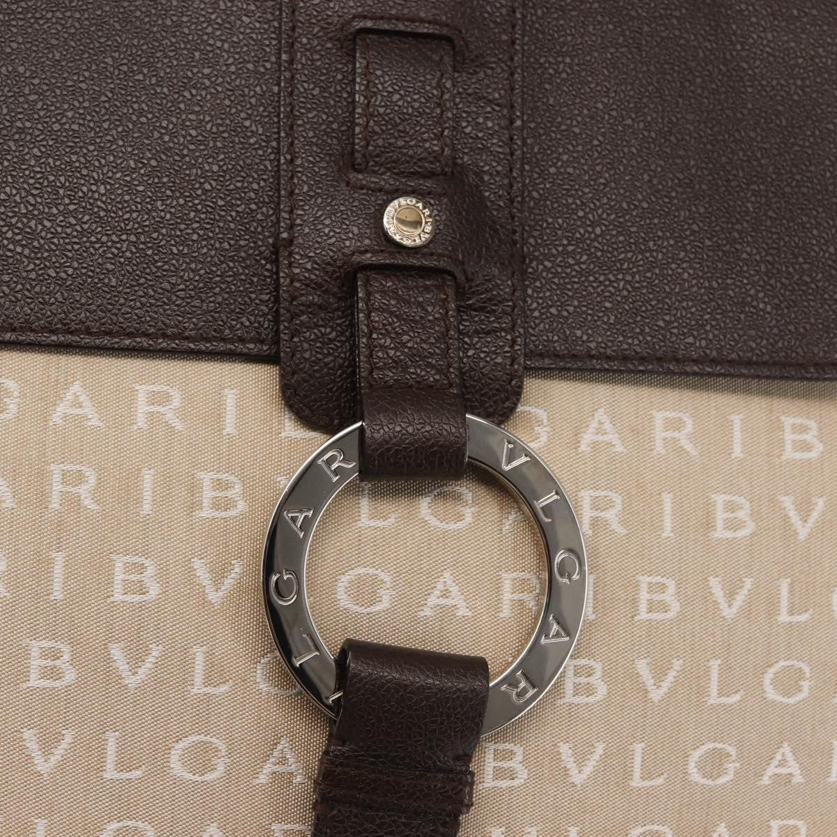 Bvlgari B.Zero1 Bucket Leather Beige Canvas Tote Bag Bag (Pre-Owned)