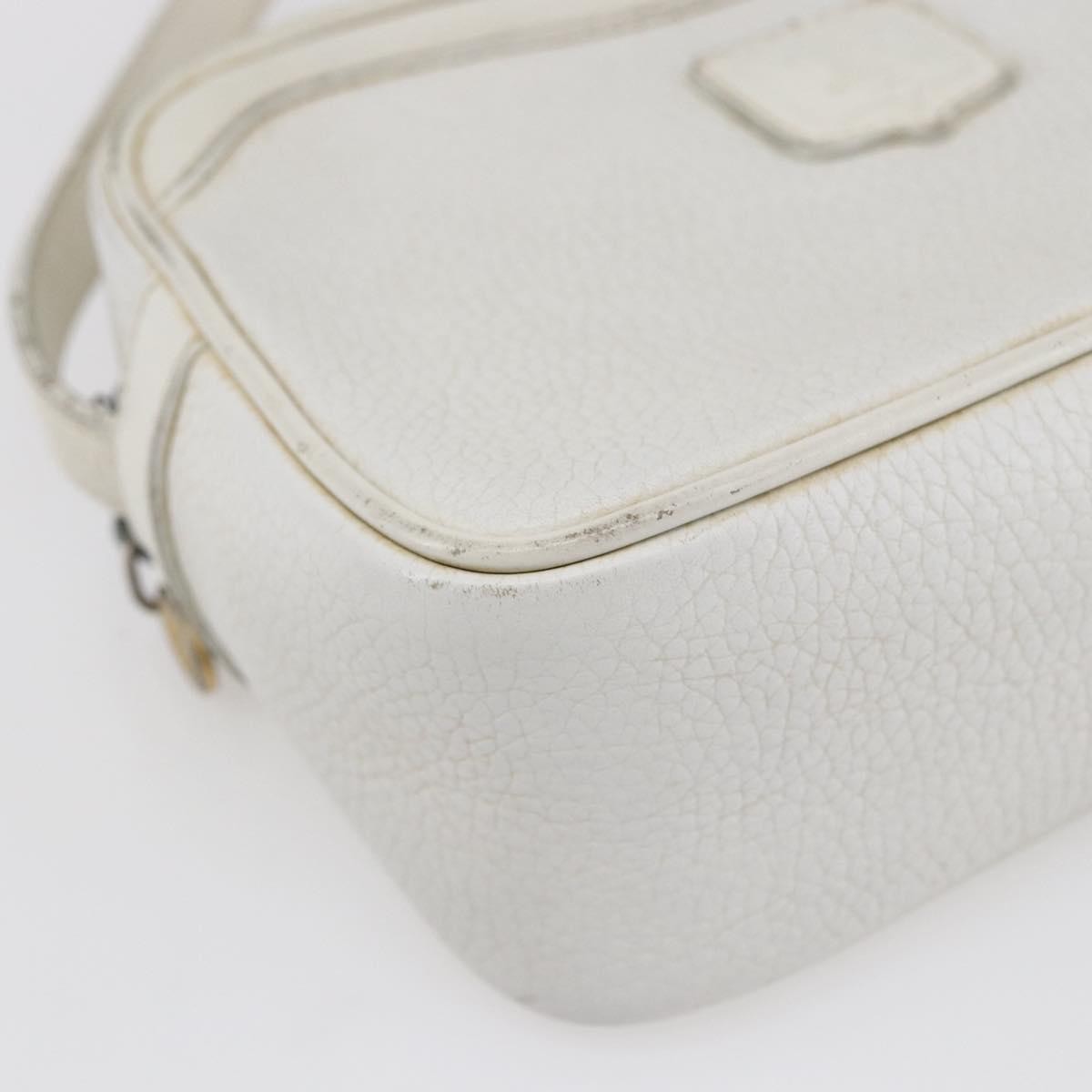 Celine Vintage Leather White Leather Shoulder Bag Bag (Pre-Owned)