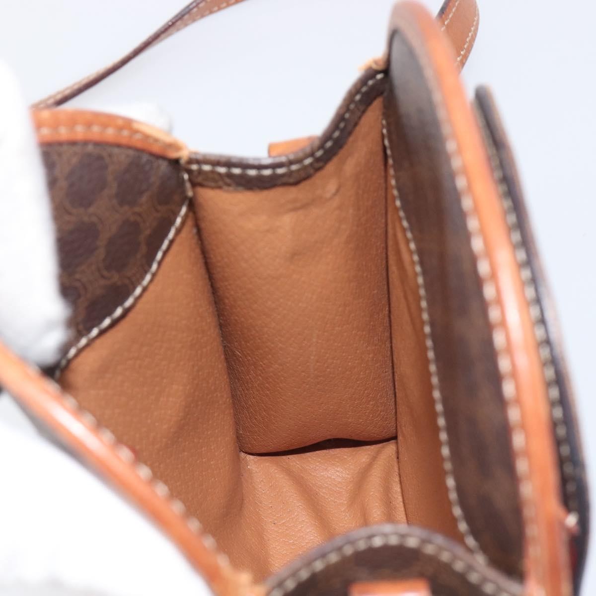 Celine Macadam Shoulder Canvas Brown Canvas Crossbody Bag Bag (Pre-Owned)