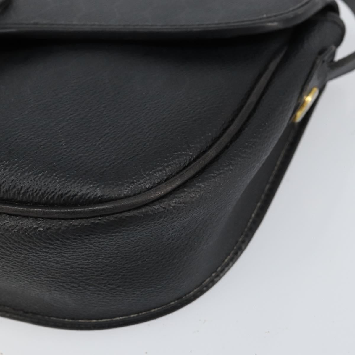 Christian Dior Vintage Honeycomb Flap Coated Canvas Black Canvas Shoulder Bag Bag (Pre-Owned)
