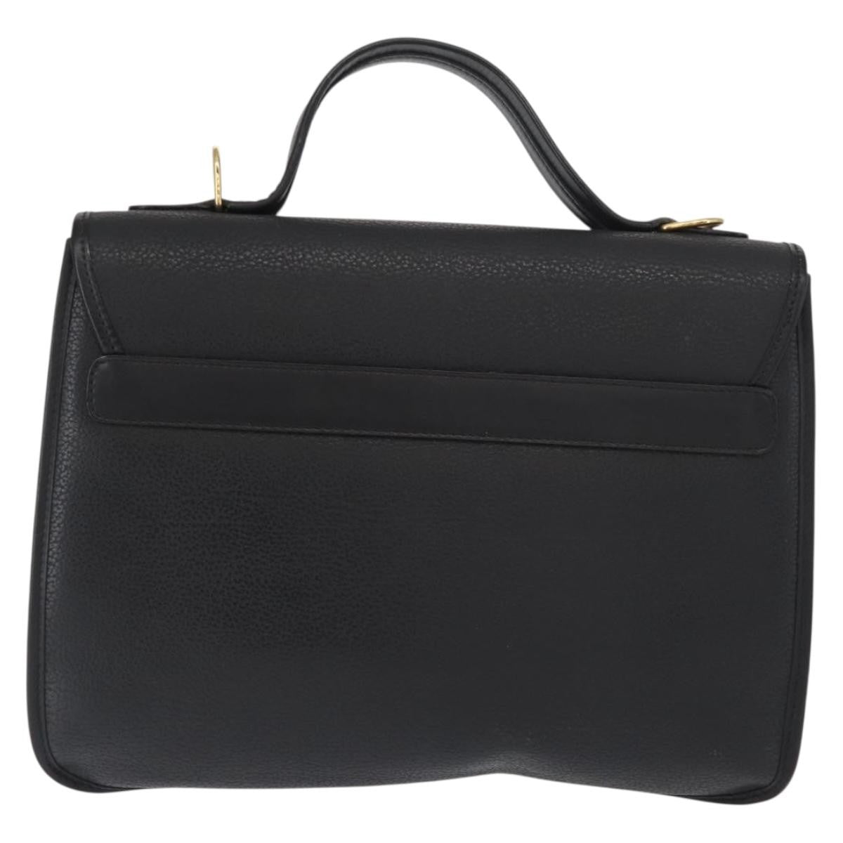 Gucci Vintage Leather Black Leather Handbag (Pre-Owned)