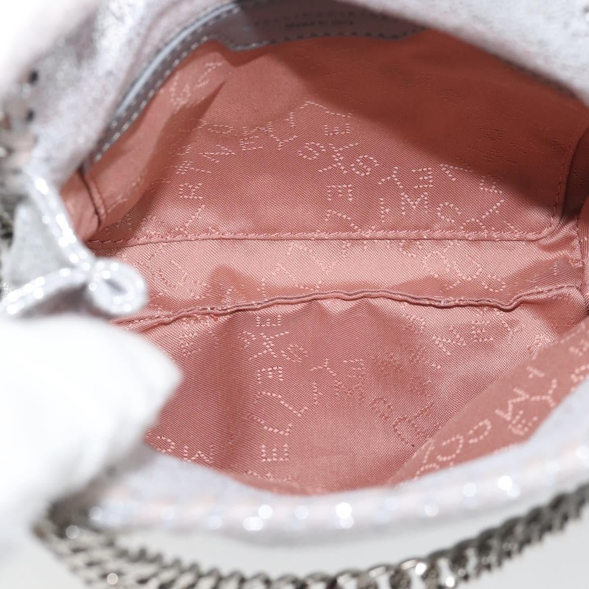 Stella Mccartney Falabella Fold Over Faux Leather Silver Polyester Shoulder Bag Bag (Pre-Owned)