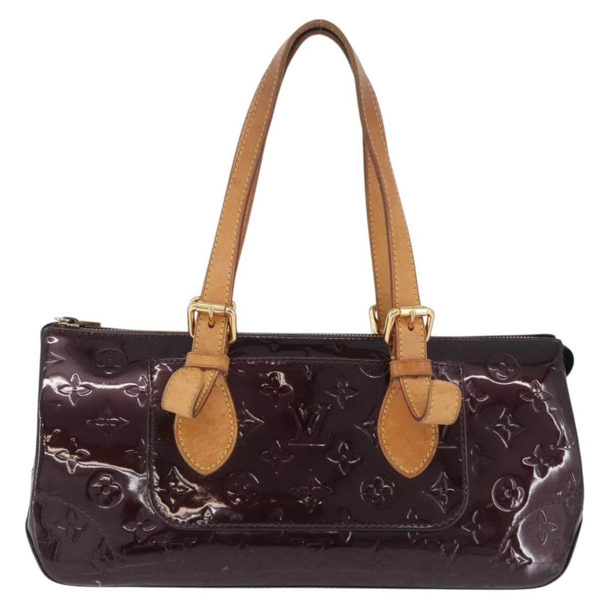 Louis Vuitton Rosewood Avenue Monogram Vernis Burgundy Patent_Leather Handbag (Pre-Owned)