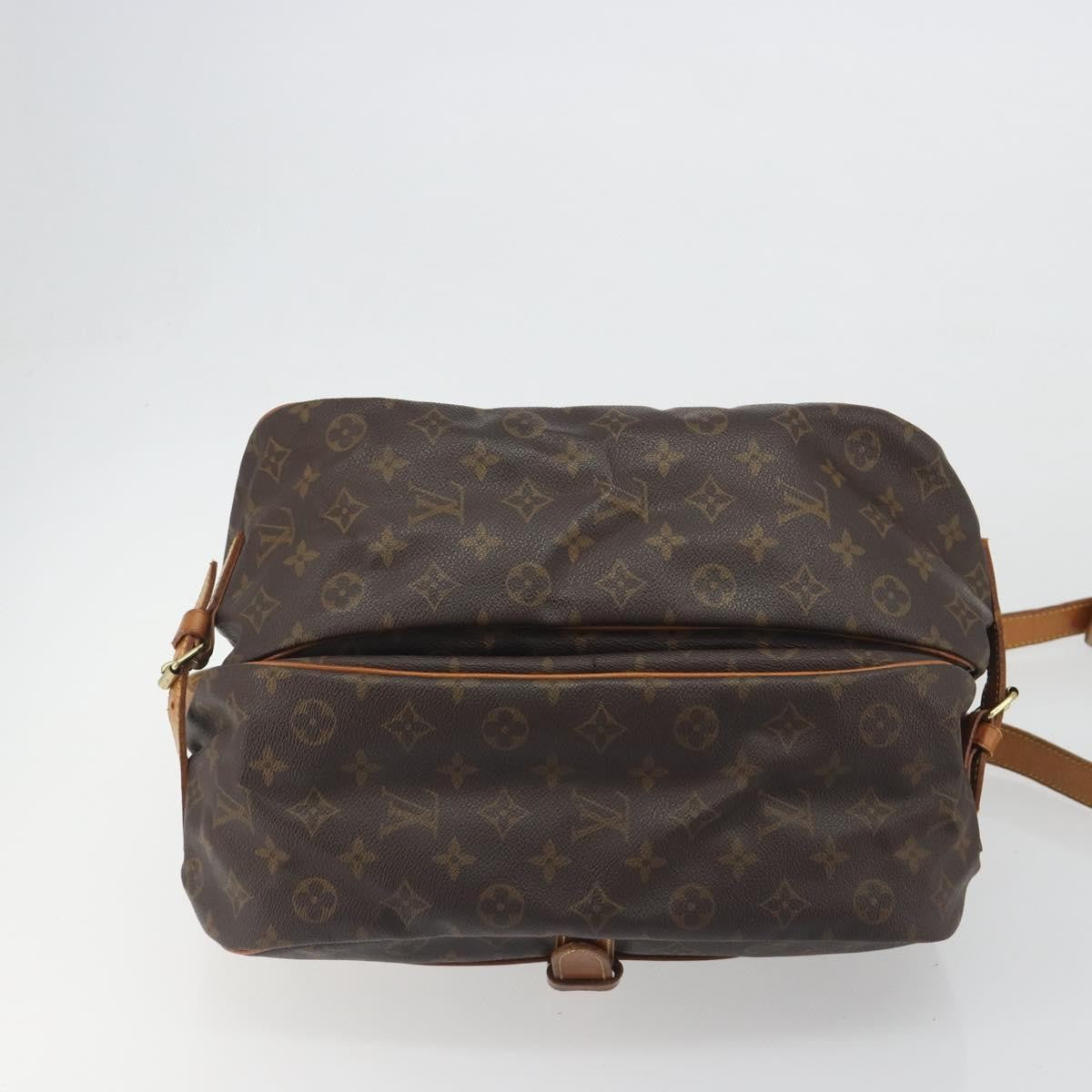 Louis Vuitton Saumur Monogram Brown Canvas Shoulder Bag Bag (Pre-Owned)