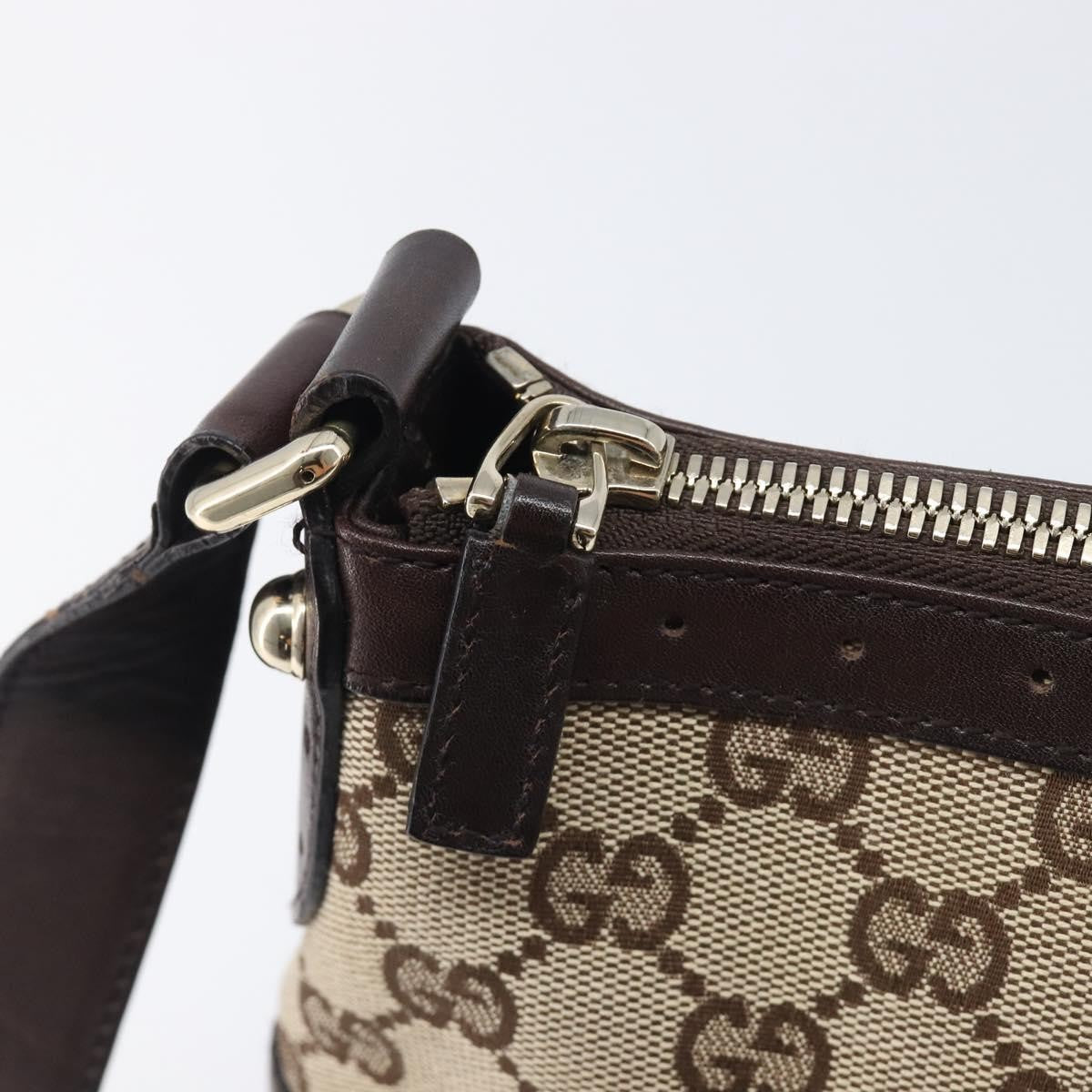 Gucci Reins Web Canvas Beige Canvas Shoulder Bag Bag (Pre-Owned)