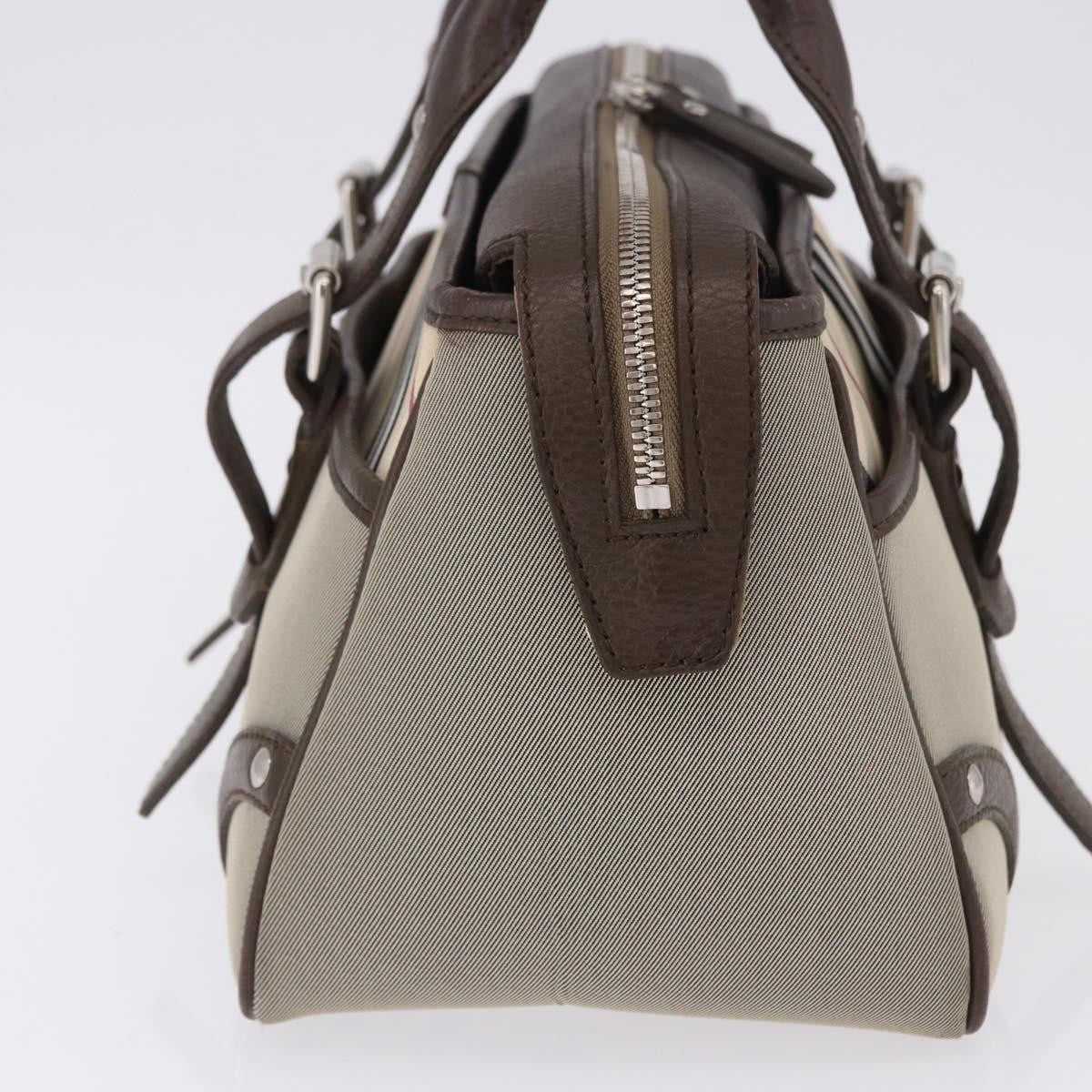 Burberry Nova Check Canvas Brown Canvas Handbag (Pre-Owned)