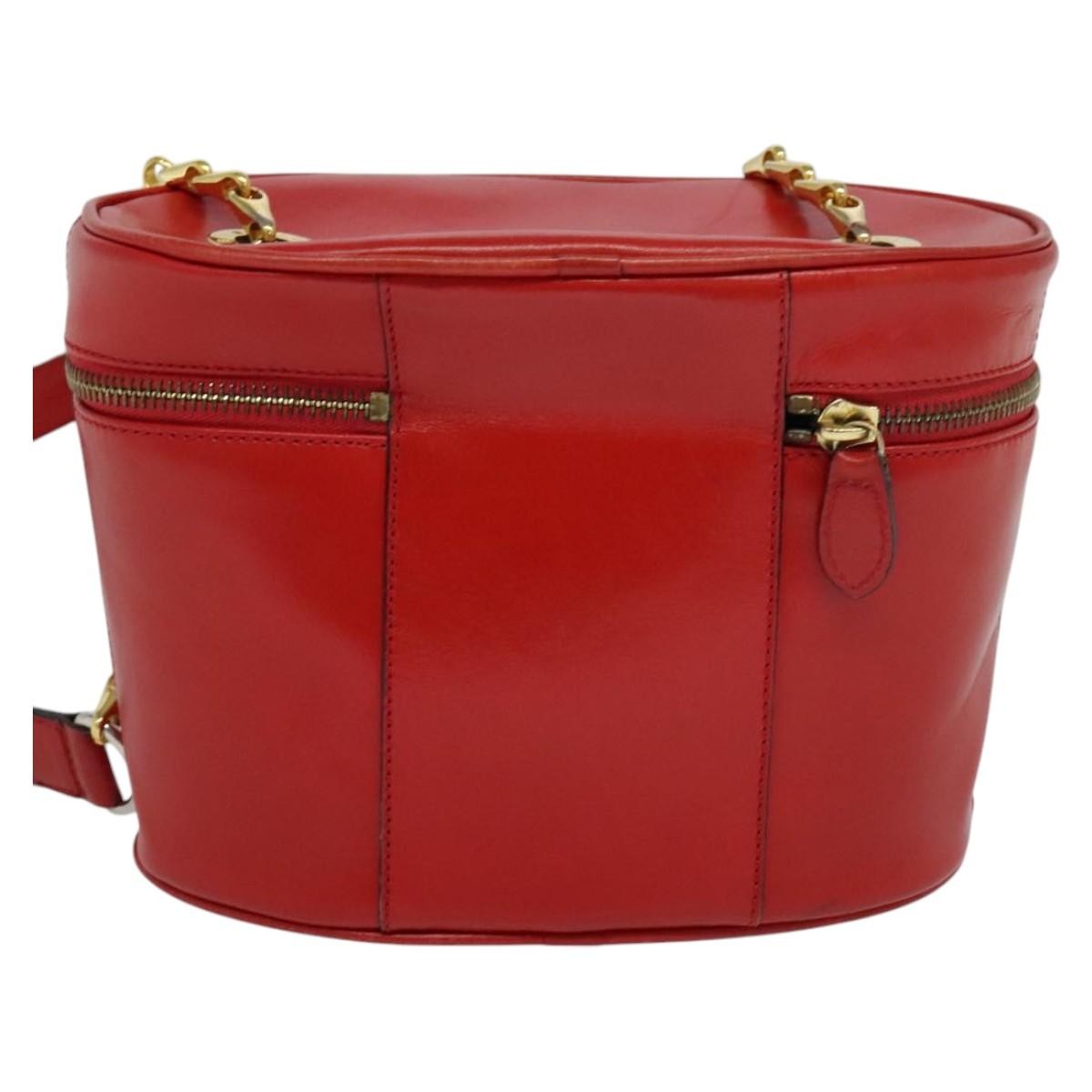 Celine Vanity Leather Red Leather Shoulder Bag Bag (Pre-Owned)