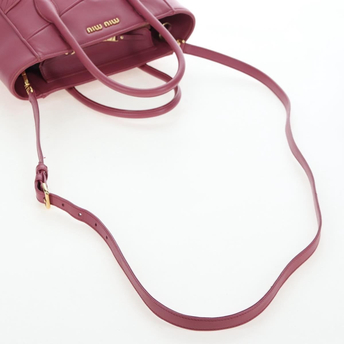 Miu Miu Beau Top Handle Leather Pink Leather Handbag (Pre-Owned)