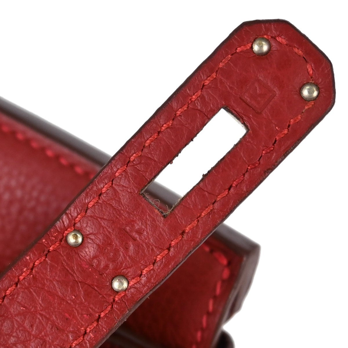 Hermes Birkin Red Togo With Palladium Hardware Red Leather Handbag (Pre-Owned)