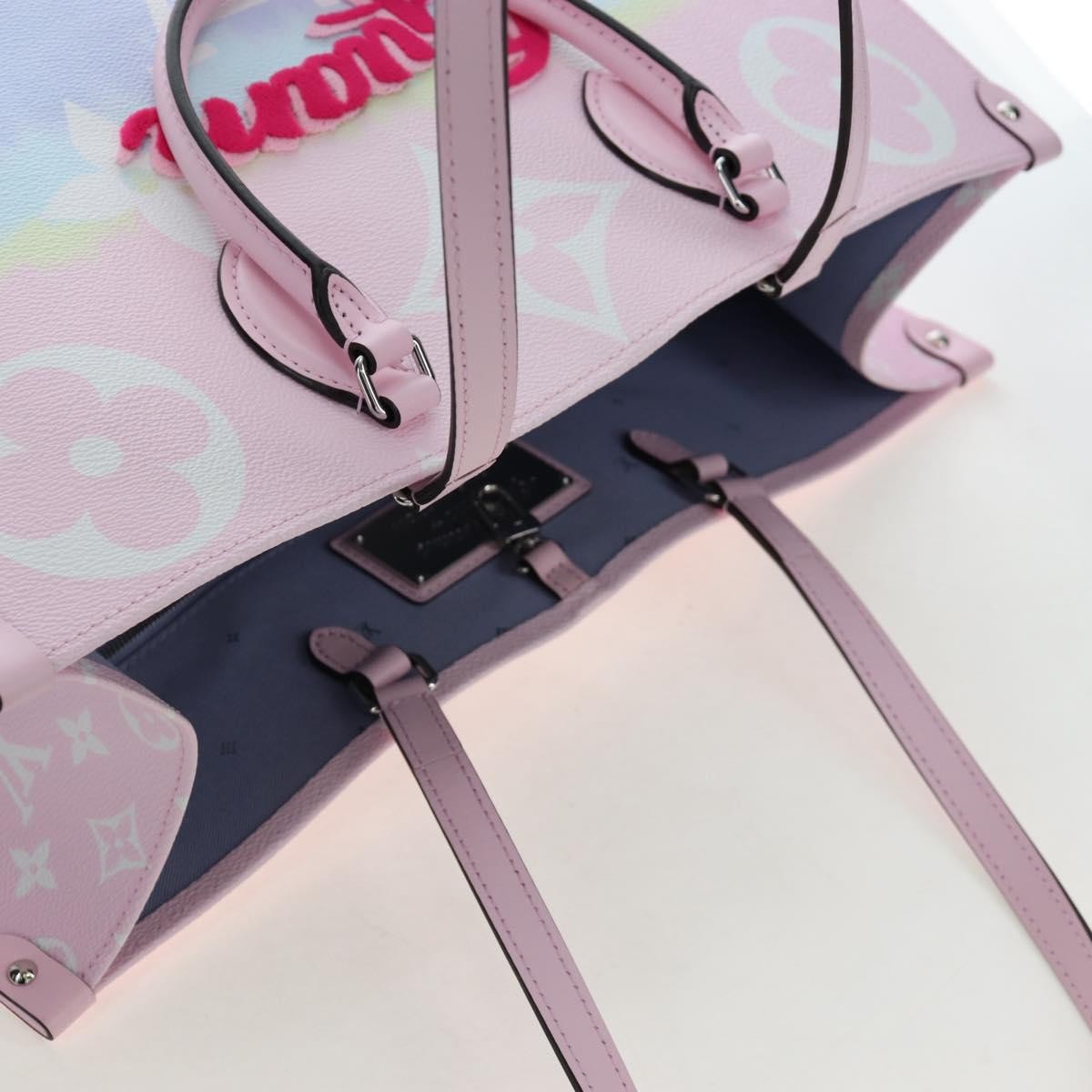 Louis Vuitton Onthego Tote Limited Edition Cities Escale Monogram Giant Pink Canvas Tote Bag Bag (Pre-Owned)