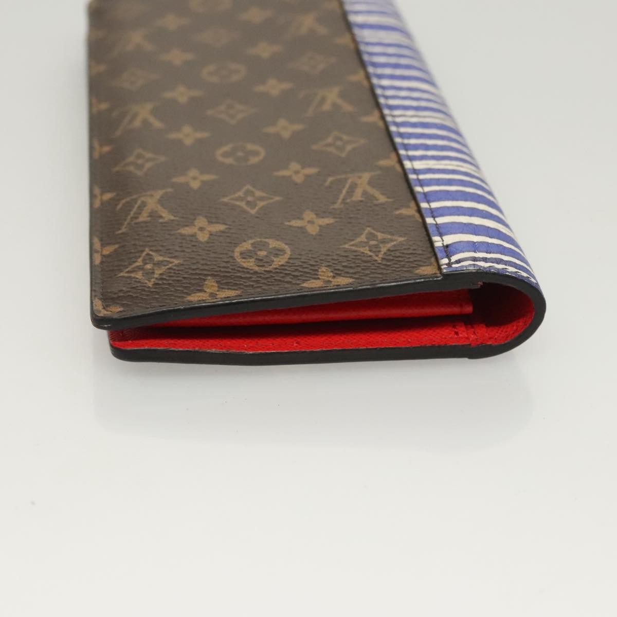 Louis Vuitton Porte Feuille Brother Patchwork Blue Canvas Wallets Accessory (Pre-Owned)