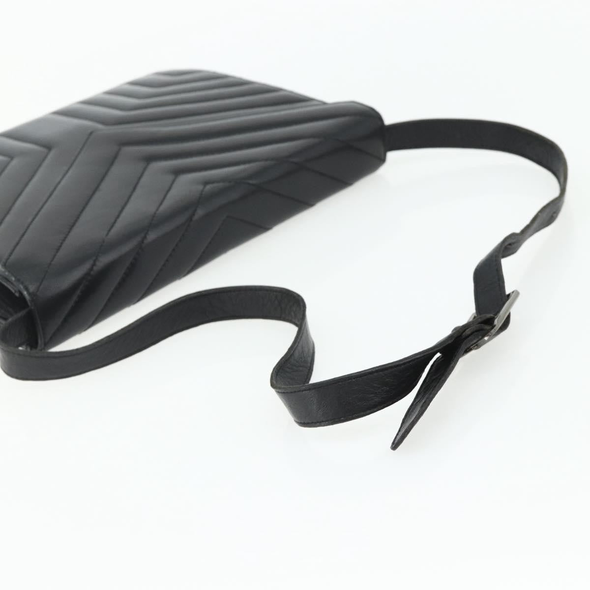 Saint Laurent Loulou Nm Matelasse Chevron Leather Black Leather Shoulder Bag Bag (Pre-Owned)