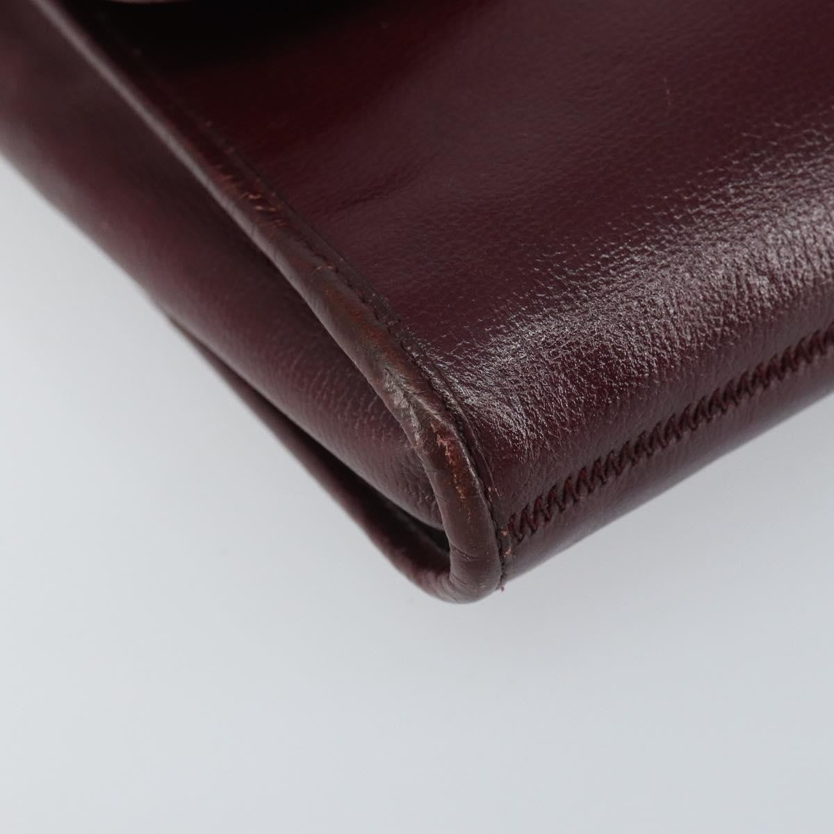 Christian Dior Vintage Leather Burgundy Leather Shoulder Bag Bag (Pre-Owned)