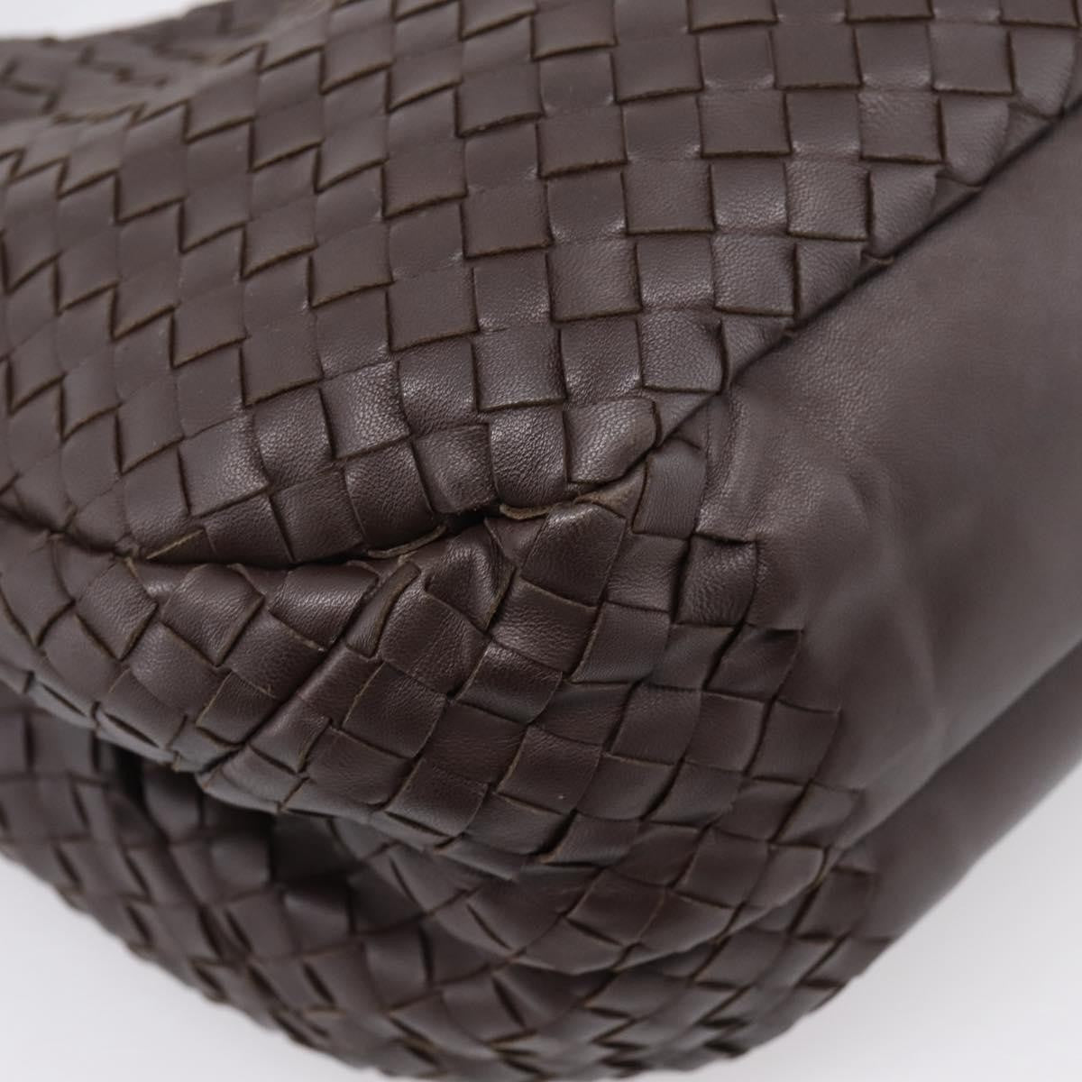 Bottega Veneta Campana Hobo Intrecciato Nappa Brown Leather Shoulder Bag Bag (Pre-Owned)