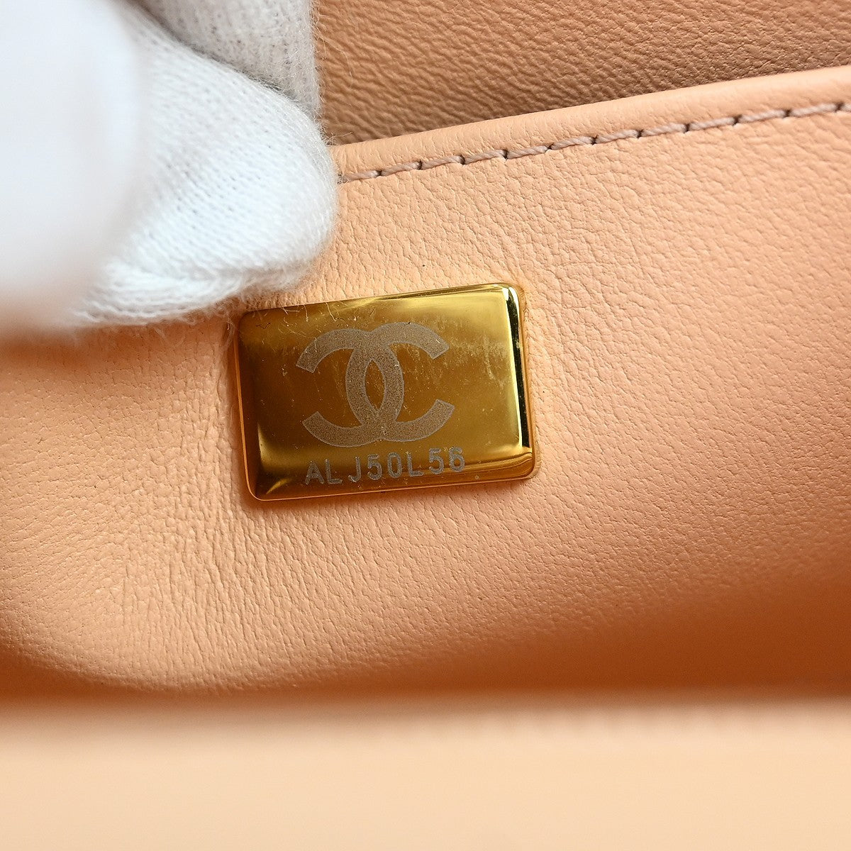 Chanel Crush Top Handle Flap Quilted Tweed Orange Tweed Handbag (Pre-Owned)