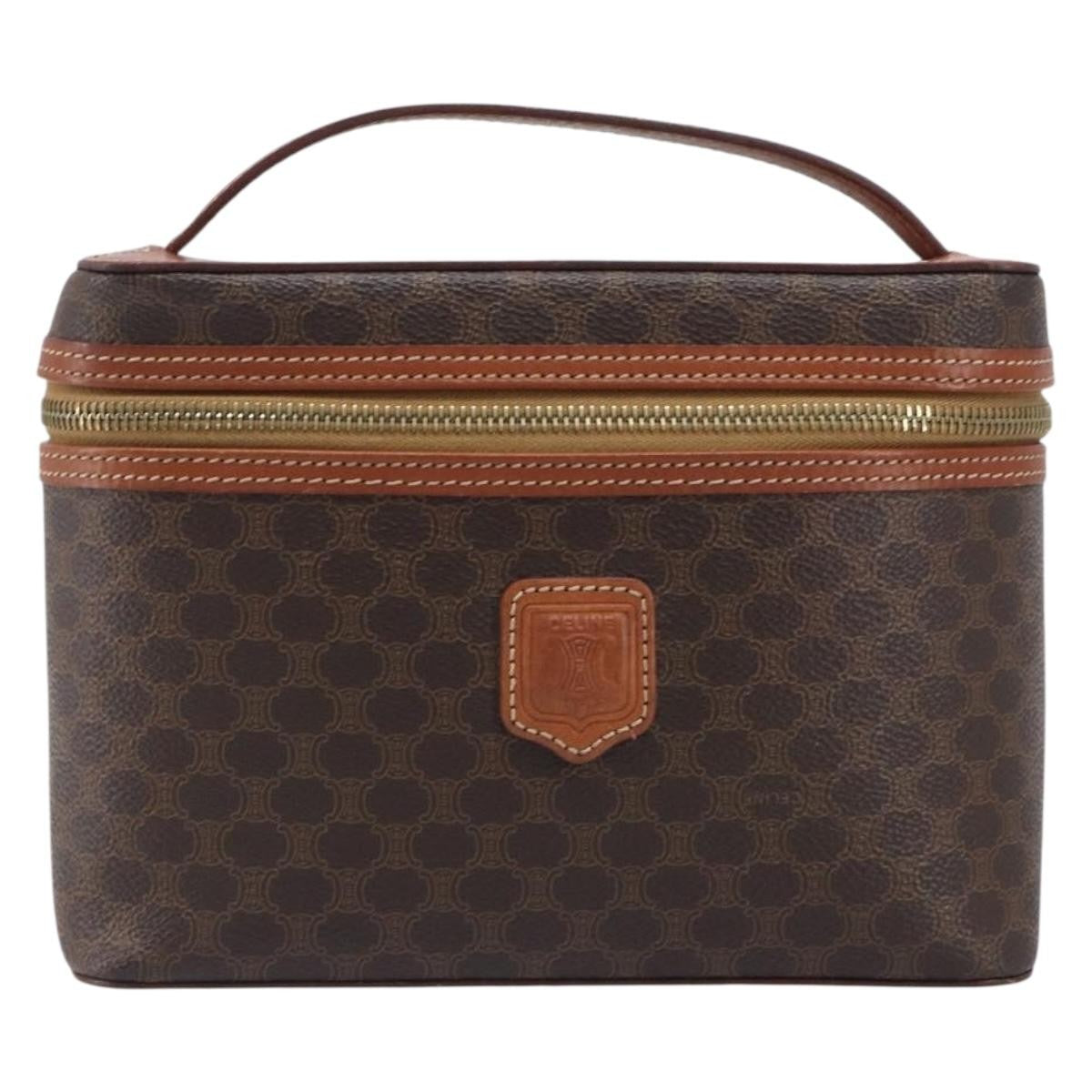 Celine Macadam Vanity Canvas Brown Canvas Clutche & Pouche Bag (Pre-Owned)