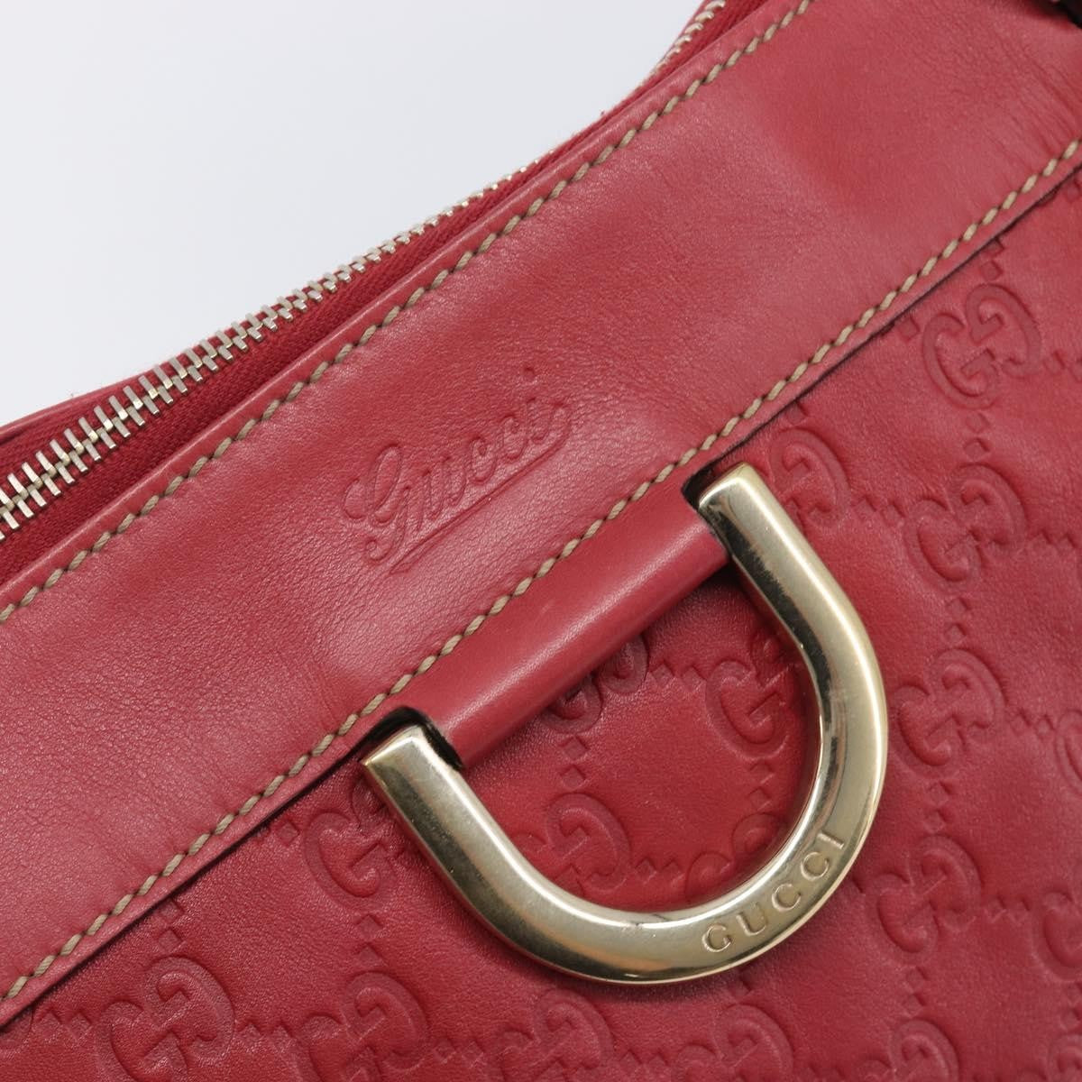 Gucci D Ring Guccissima Leather Red Leather Tote Bag Bag (Pre-Owned)