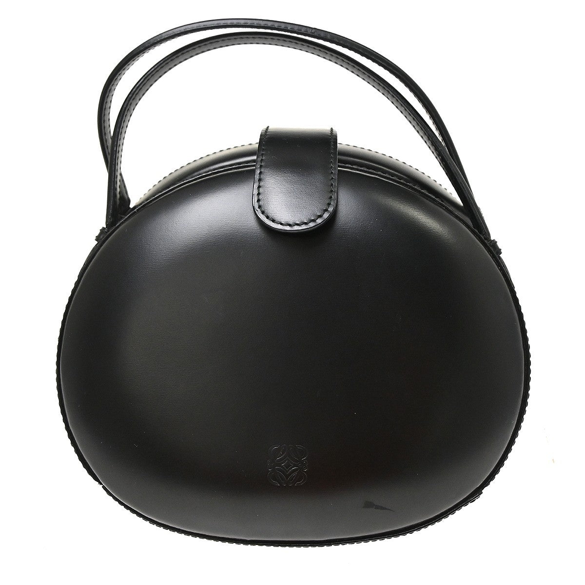 Loewe Anagram Leather Black Leather Handbag (Pre-Owned)
