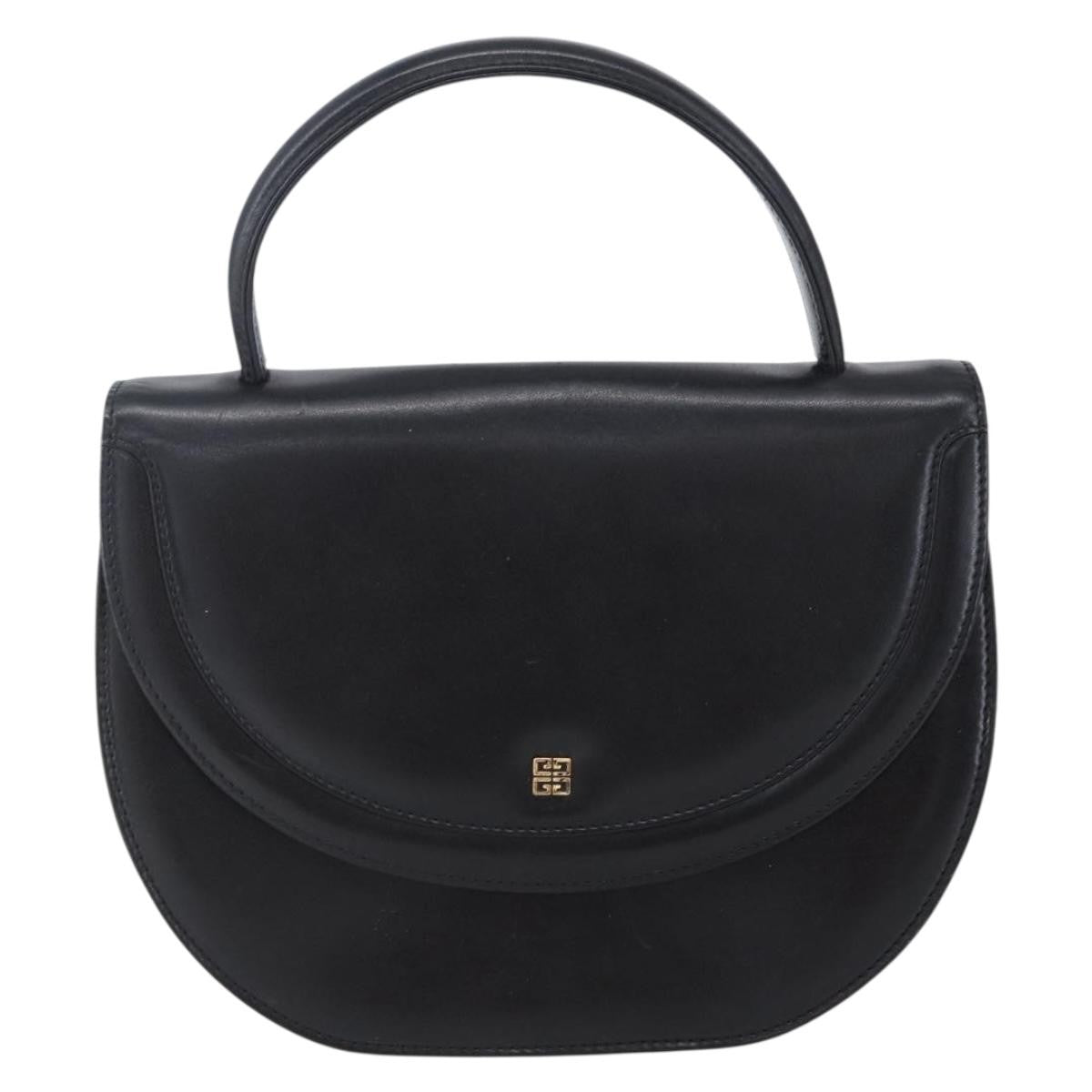 Givenchy Vintage 4G Leather Black Leather Handbag (Pre-Owned)