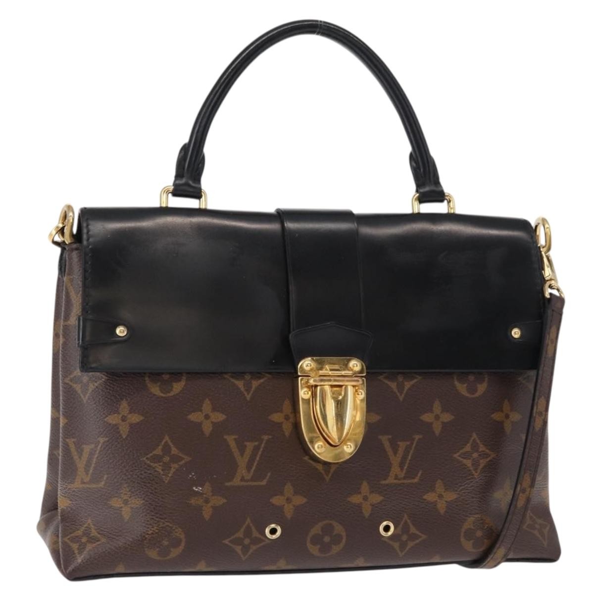Louis Vuitton One Handle Flap Monogram Canvas And Leather Brown Canvas Handbag (Pre-Owned)