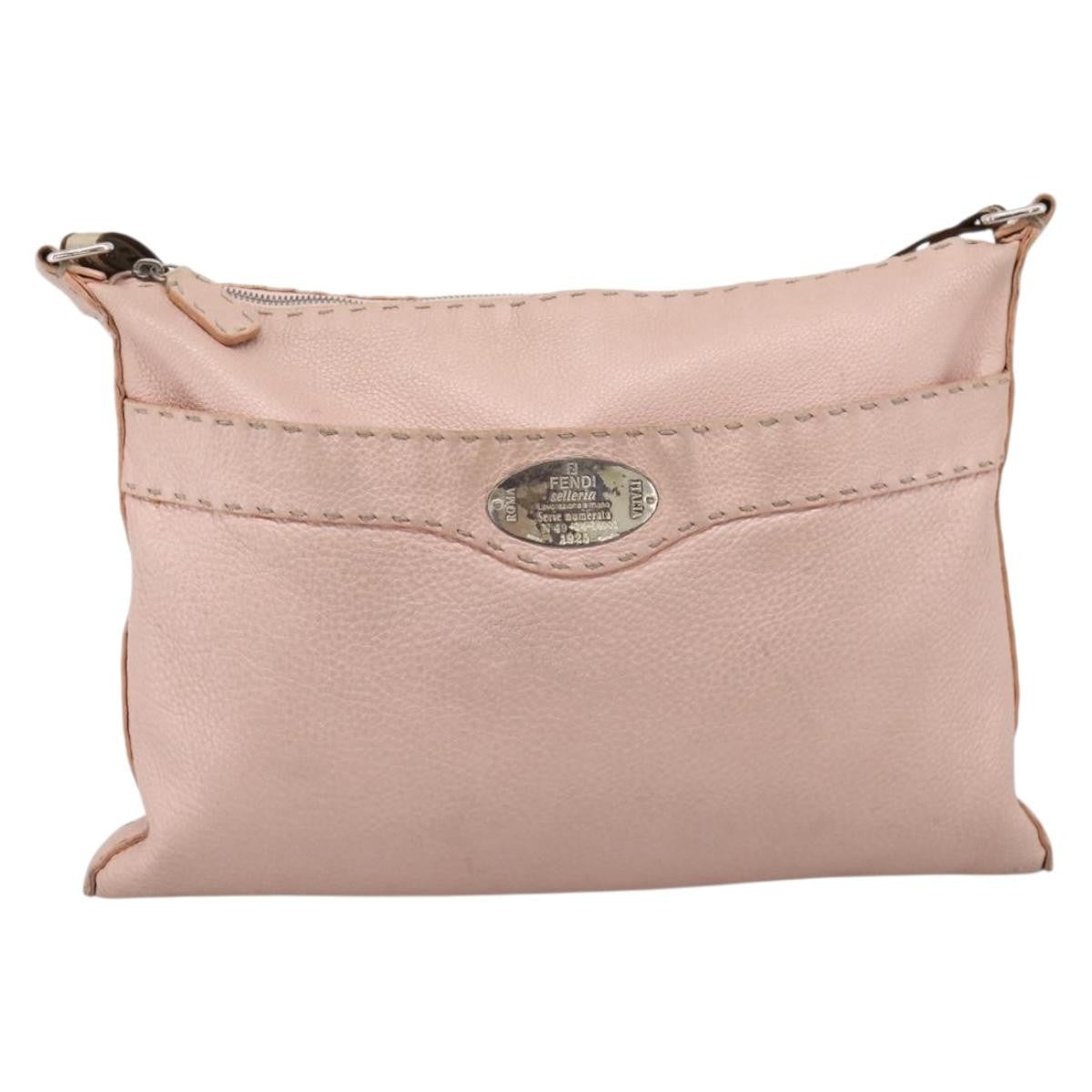 Fendi Selleria Leather Pink Leather Crossbody Bag Bag (Pre-Owned)