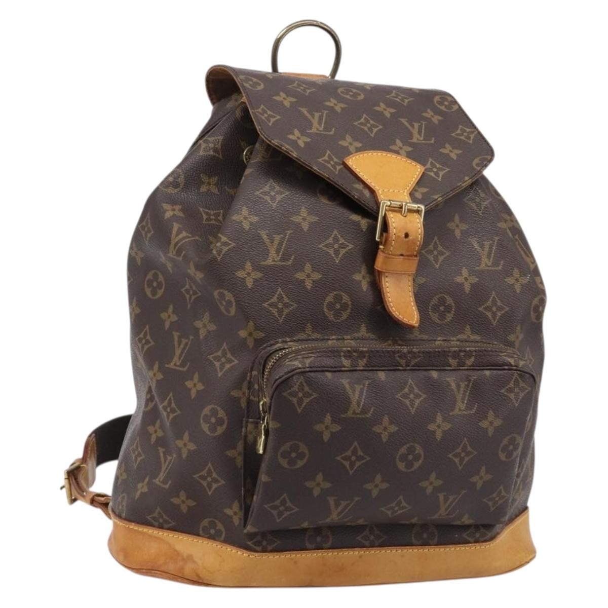 Louis Vuitton Vintage Montsouris Monogram Canvas Brown Canvas Backpack Bag (Pre-Owned)