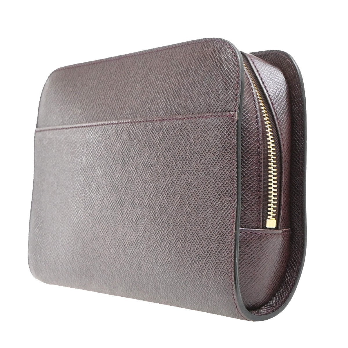 Louis Vuitton Pochette Baikal Clutch Taiga Leather Burgundy Leather Clutche & Pouche Bag (Pre-Owned)