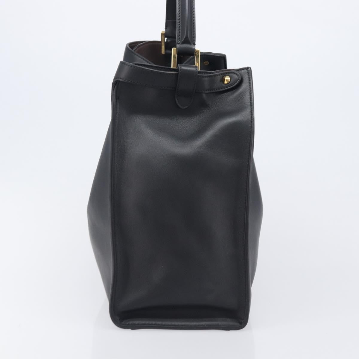 Fendi Peekaboo X-Lite Leather Black Leather Handbag (Pre-Owned)