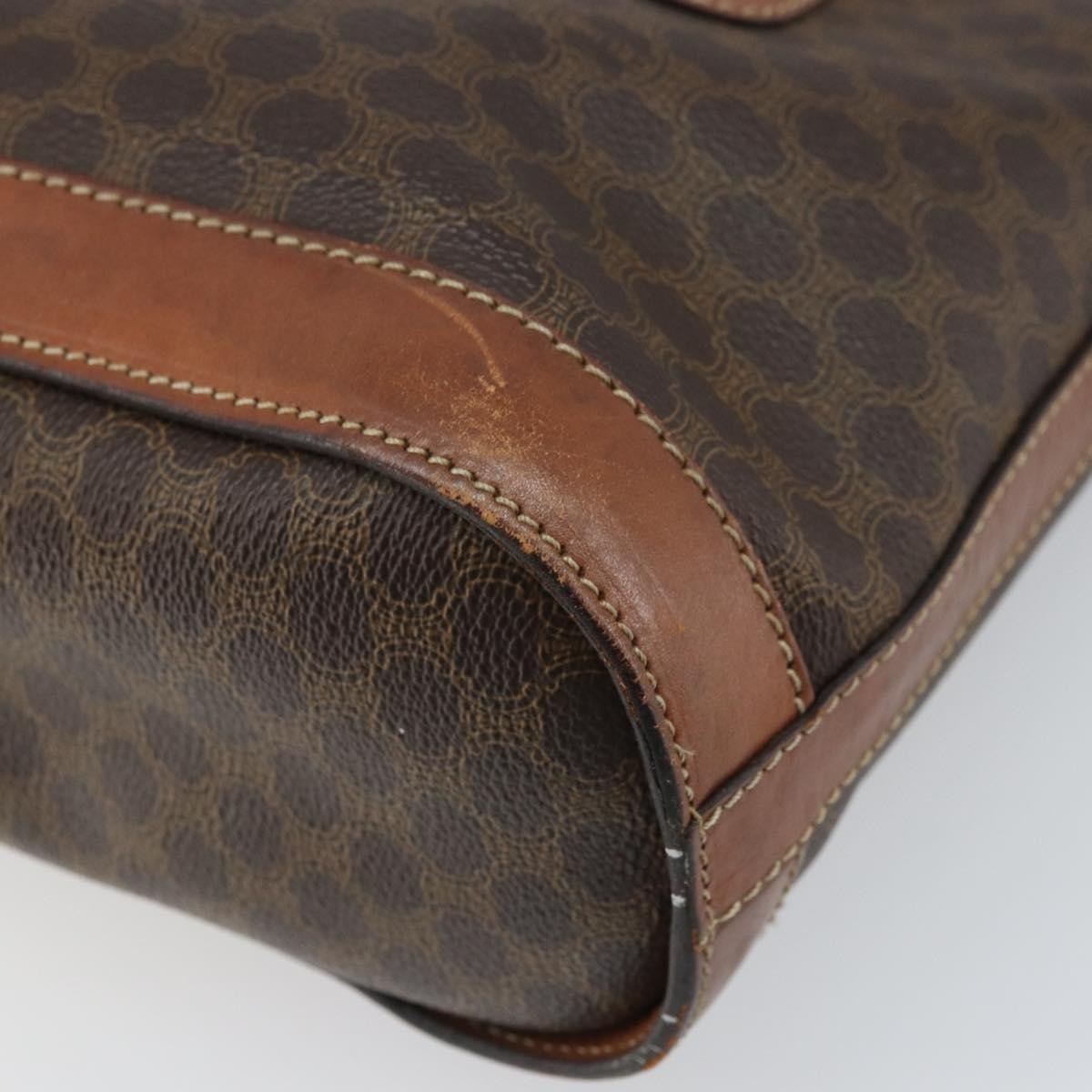 Celine Vintage Macadam Canvas Brown Canvas Shoulder Bag Bag (Pre-Owned)