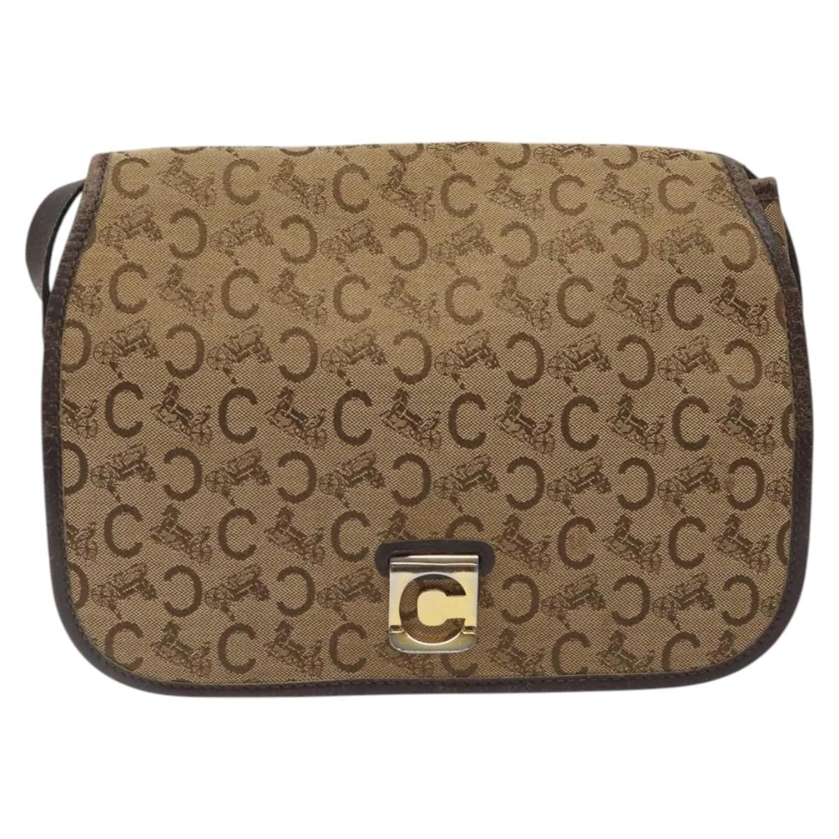Celine C Sulky Canvas Brown Canvas Shoulder Bag Bag (Pre-Owned)