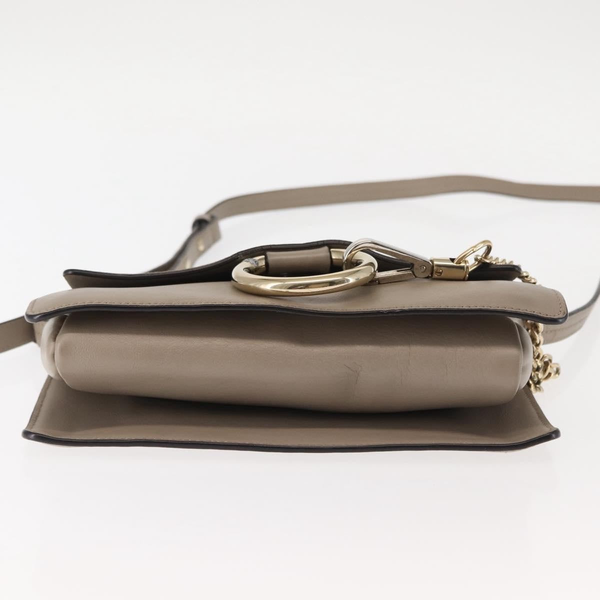 Chloe Faye Leather And Suede Beige Suede Bag (Pre-Owned)